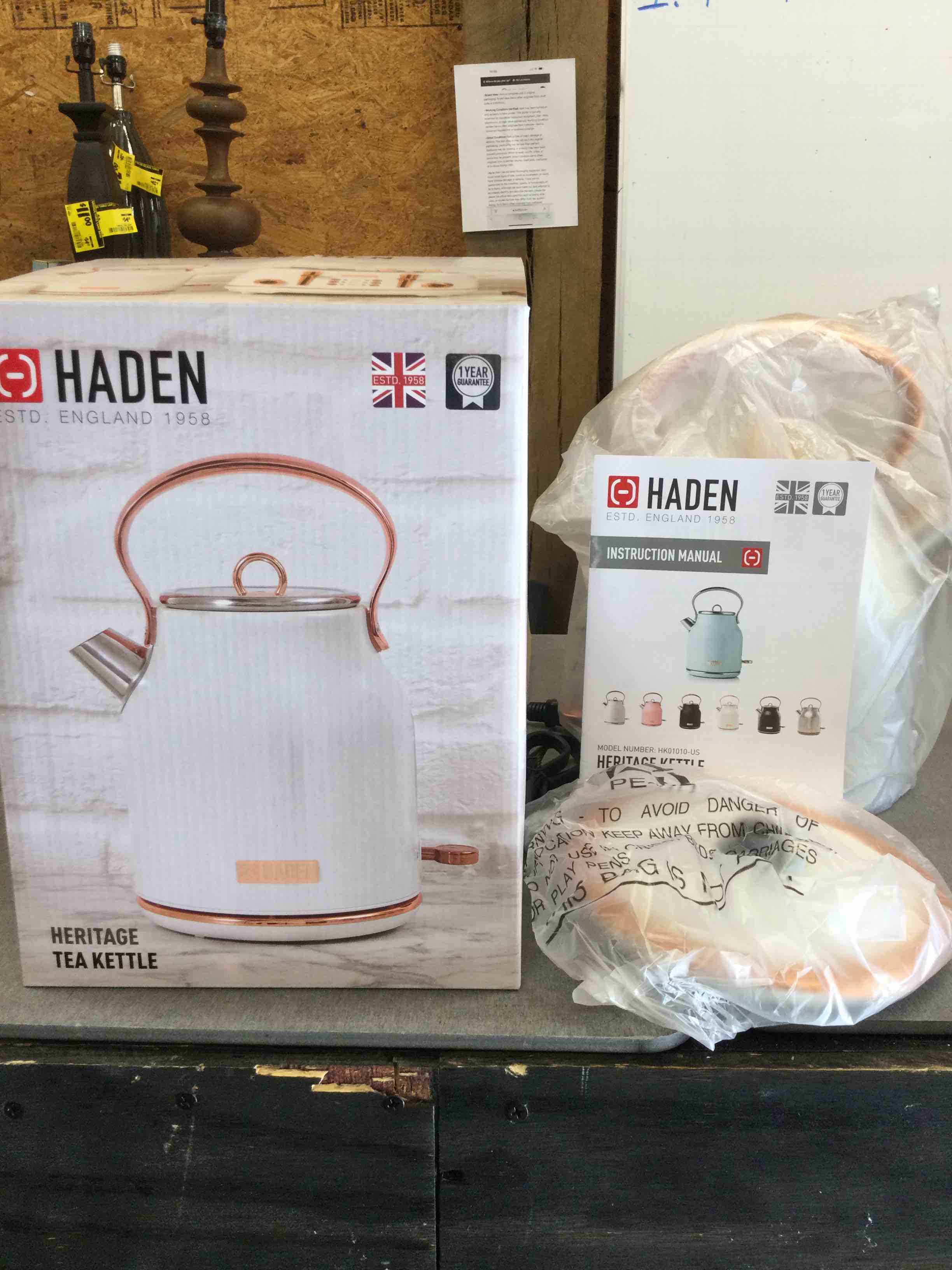 Haden - Heritage Electric Kettle - Ivory Copper