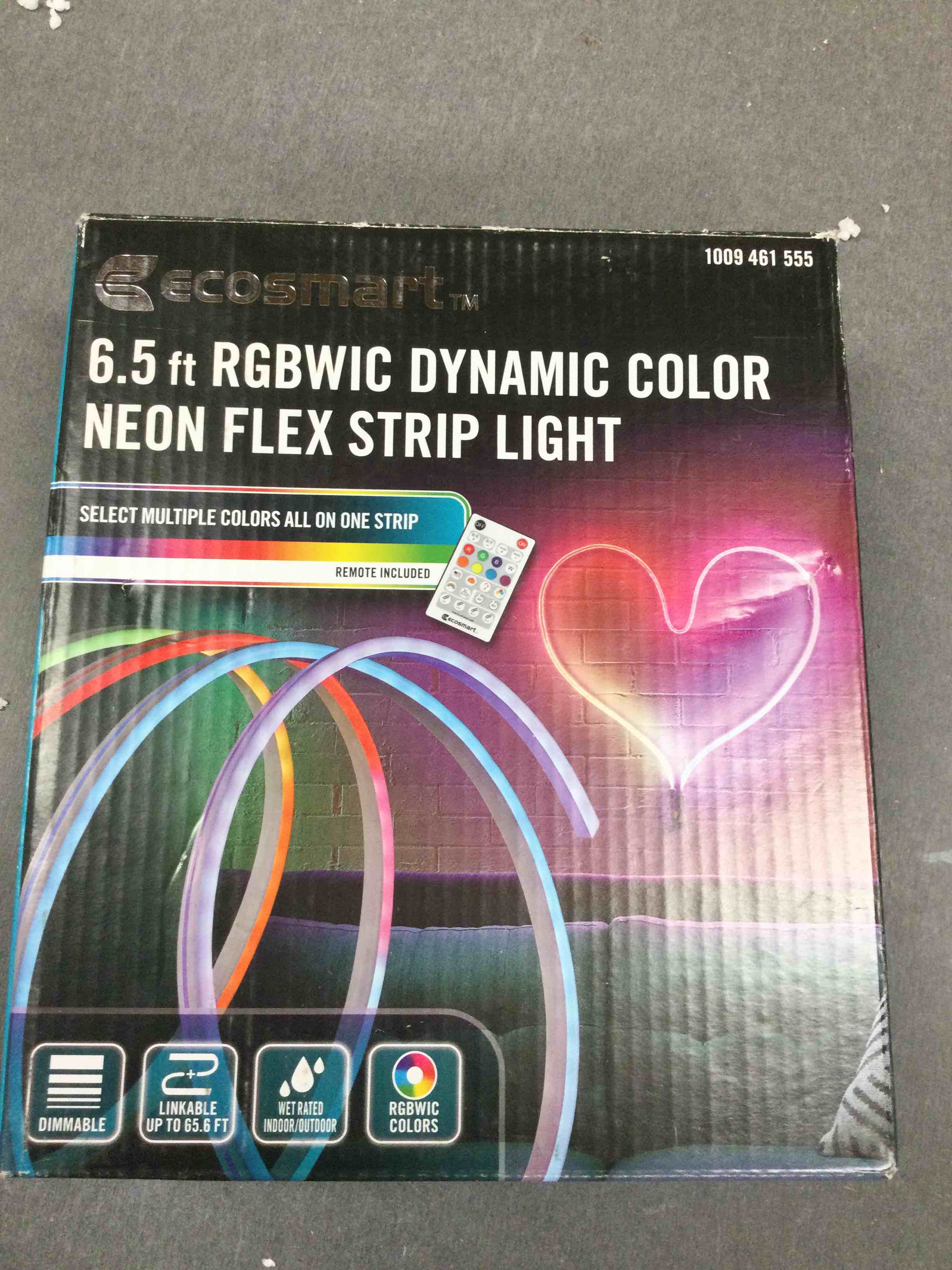 6.5 ft. RGBWIC Dynamic Color Changing Dimmable Linkable Plug-In LED Neon Flex Strip Light with Remote Control