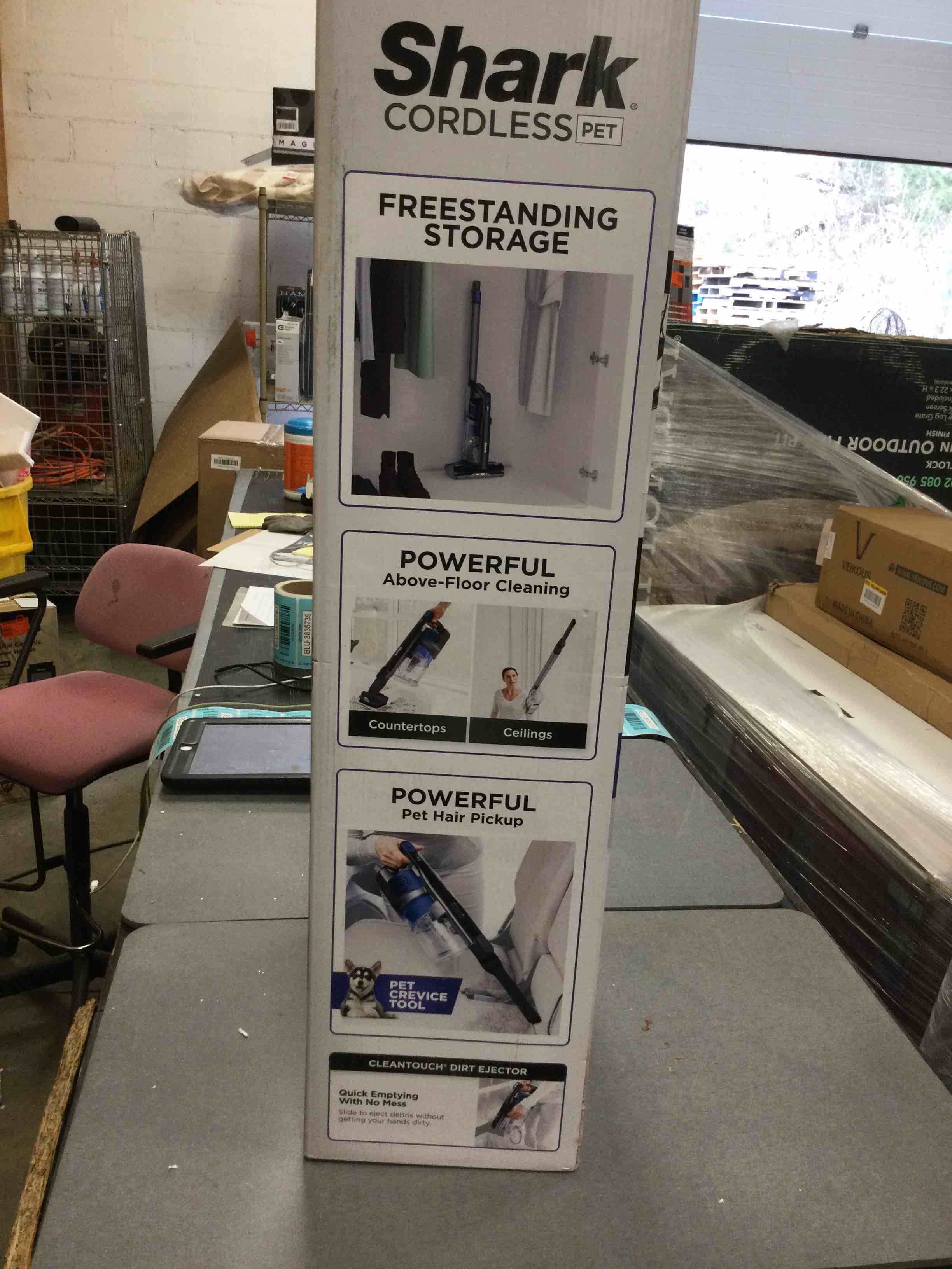 Shark - Pet Cordless Stick Vacuum with XL Dust Cup, LED Headlights - Blue Iris