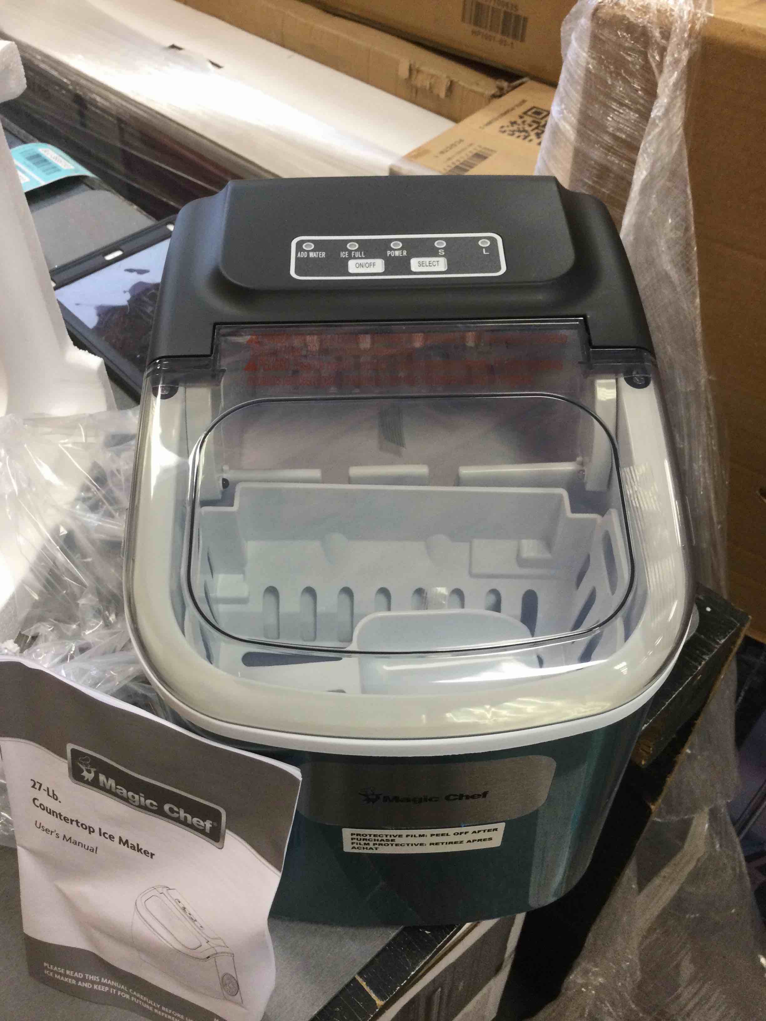 27 lbs. Bullet Ice Countertop Ice Maker in Stainless Steel