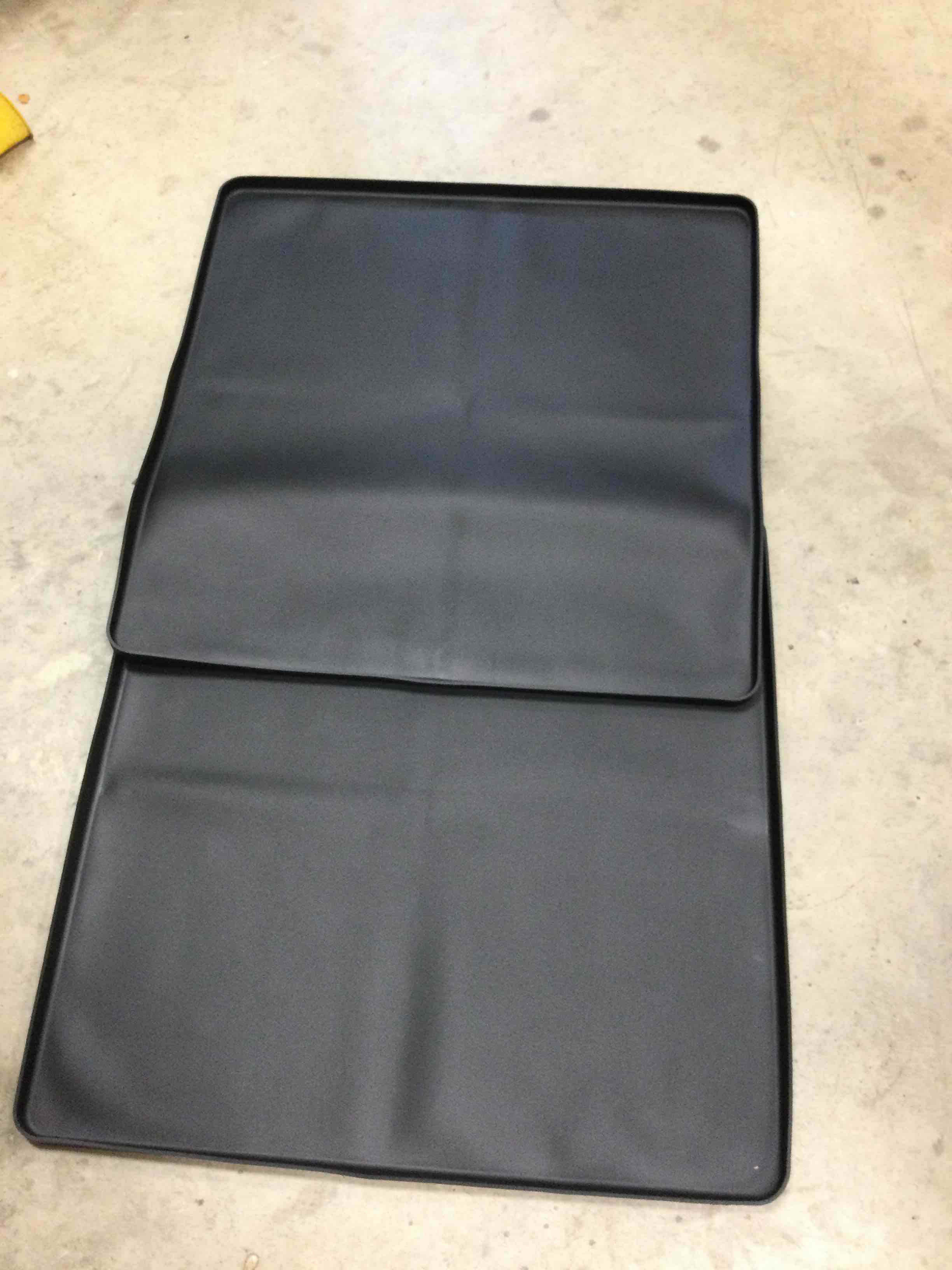 Mini Fridge Silicone Mat, 24" x 24" x 0.8" Waterproof Under Mat for Electrical Appliances, Under Washing Machine Pad, Protect with Raised Edge