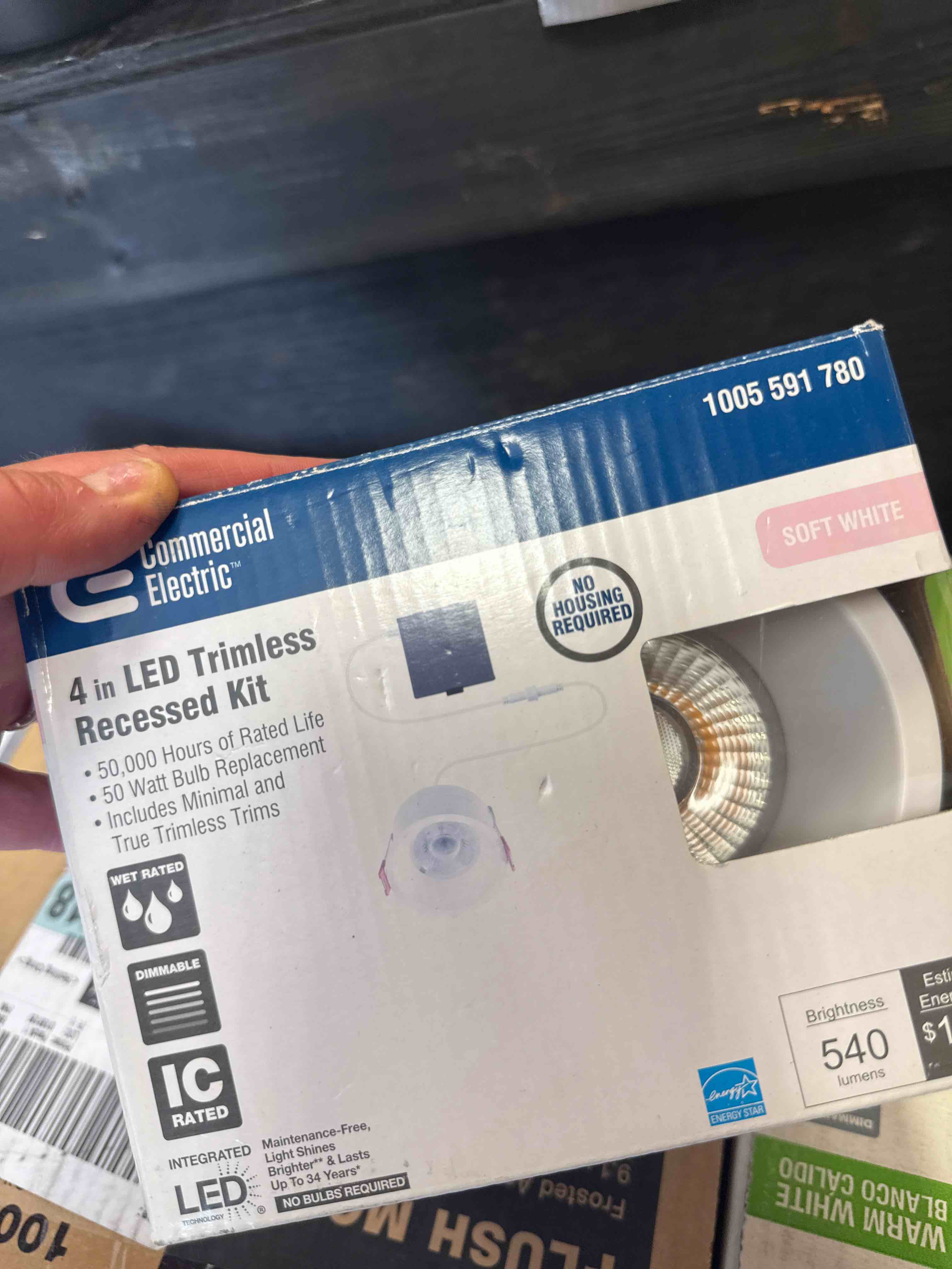 Commercial Electric 4” LED Trimless Recess Light