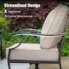 Black Metal Meshed Beige Cushions, Motion Chair and Ottomans