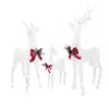 VEIKOUS 4.5 ft. 3D Reindeer Family Outdoor Christmas Holiday Yard Decoration Cool White LED, White