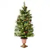 (brand new, just a little dame to box see photos) Astella 3.5 ft. Pre-lit Artificial Christmas Tree with 50 Warm Lights, Pinecones and Berries