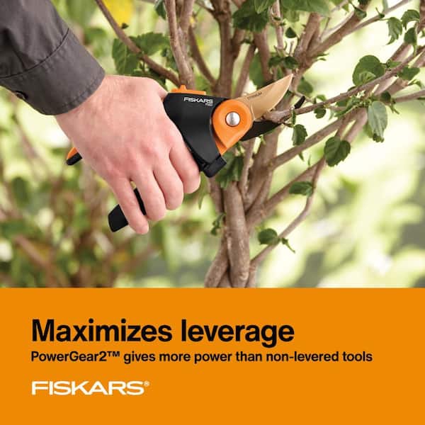 PowerGear2 3/4 in. Cut Capacity Titanium Coated Blade with SoftGrip Handle Bypass Hand Pruning Shears