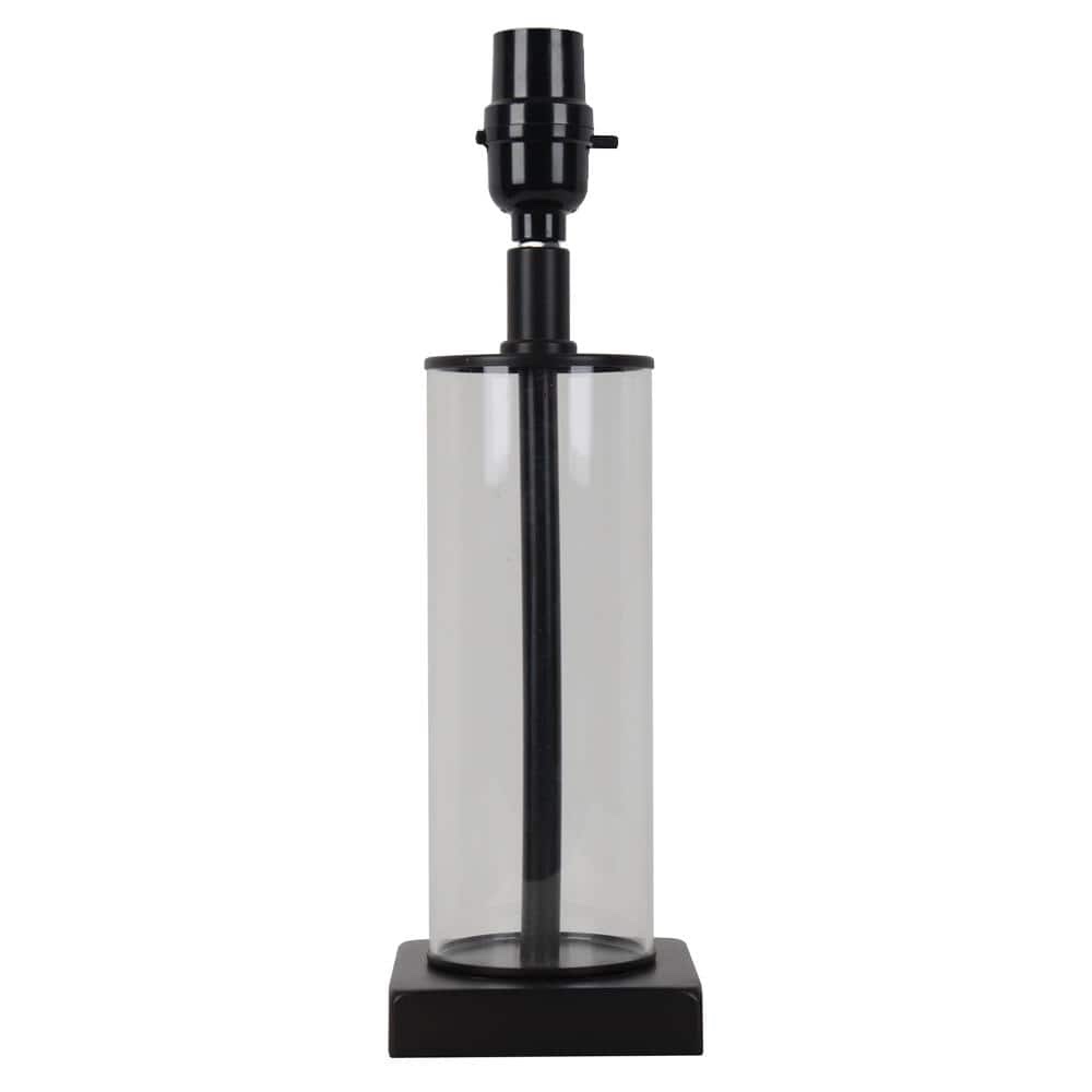 Hampton Bay 13.7 in. H Bronze with Clear Glass Accent Lamp Base