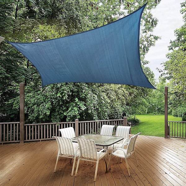 12 ft. x 12 ft. Blue Square Shade Sail