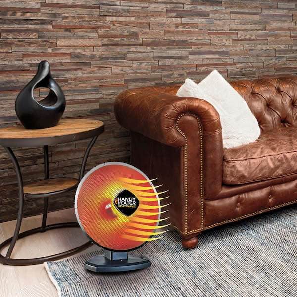 1500-Watt 18.5 in. Electric Ceramic Parabolic Space Heater with Tip-Over Safety