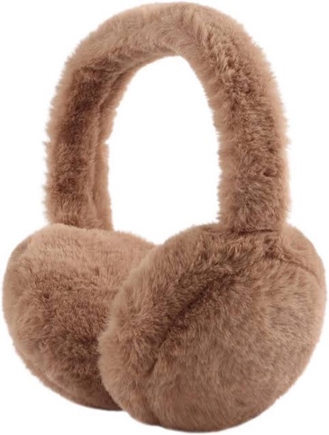 PESAAT Fluffy Ear Muff for Women Plush Earmuffs Kids Winter Earmuffs Girls Boys Cold Weather Ear Warmer White