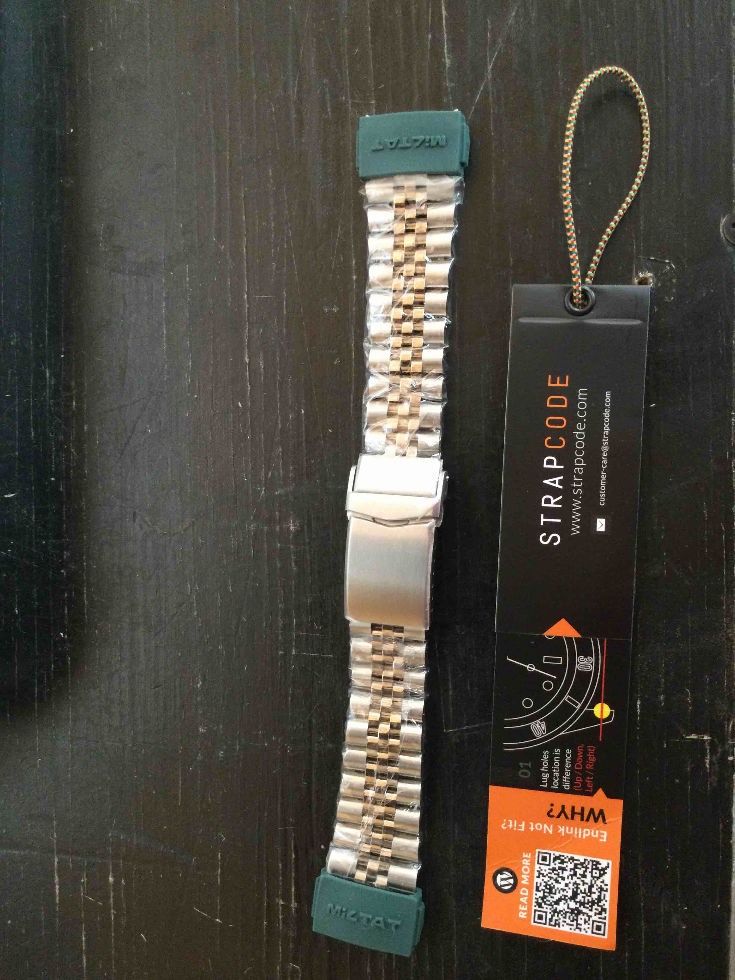 22mm Super-J Louis Watch Band for Orient Kamasu RA-AA0002L19B RA-AA0004E19A RA-AA0006L19A, Stainless Steel - Polished Center Links, GEN R Endlink, V Diver Clasp