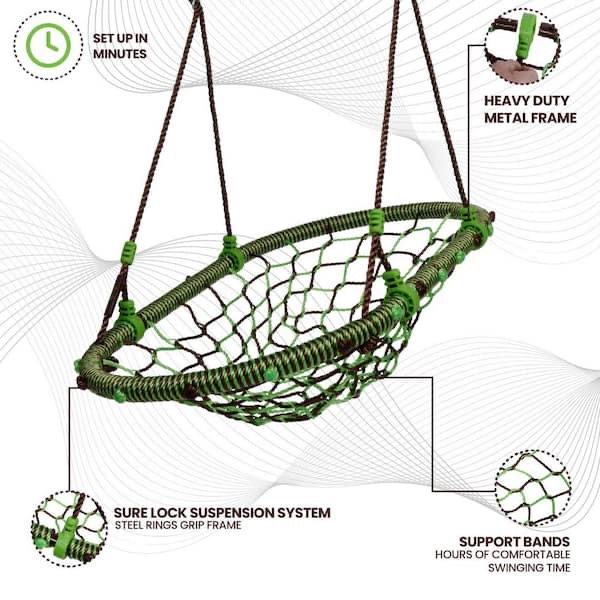 Swurfer Woval Adjustable Reclining Rocking Chair Specialty Tree Swing