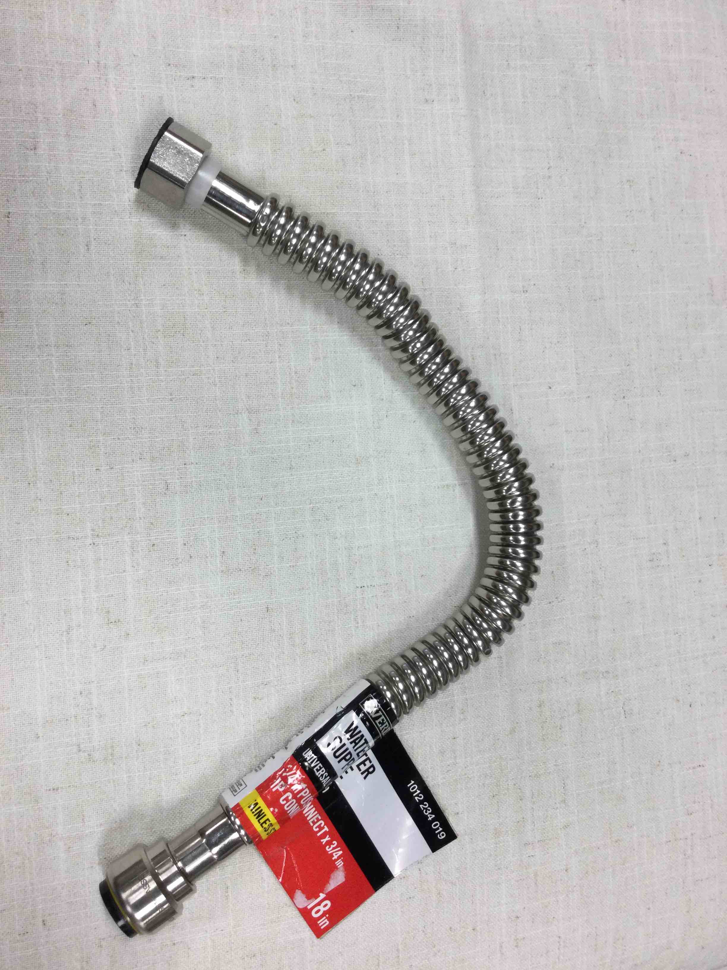 Everbilt 3/4 in. PTC x 3/4 in. FIP x 18 in. Corrugated Stainless Steel Water Heater Connector