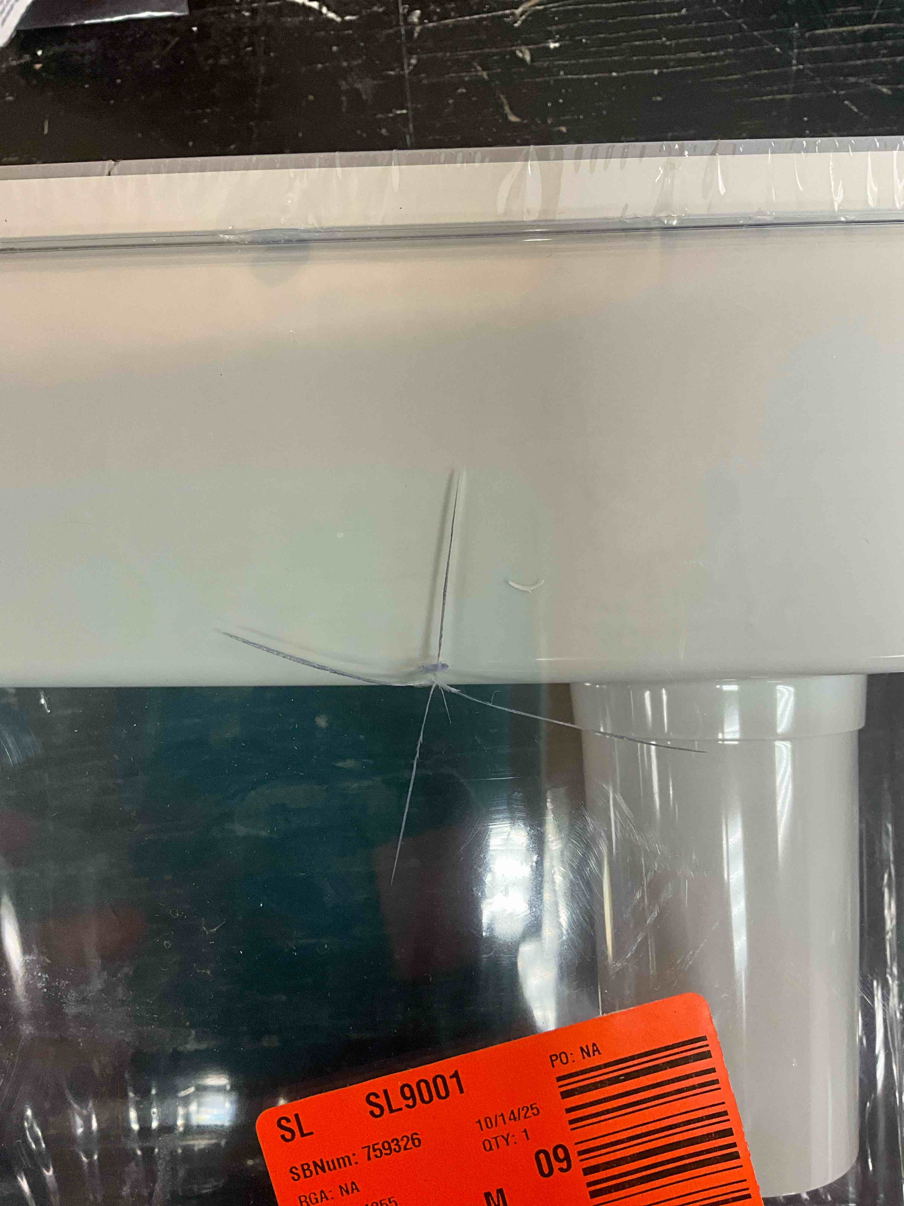 Cracked. UltraMax 27-Cup Extra Large Filtered Water Dispenser in Gray with 1-Standard Filter, BPA Free