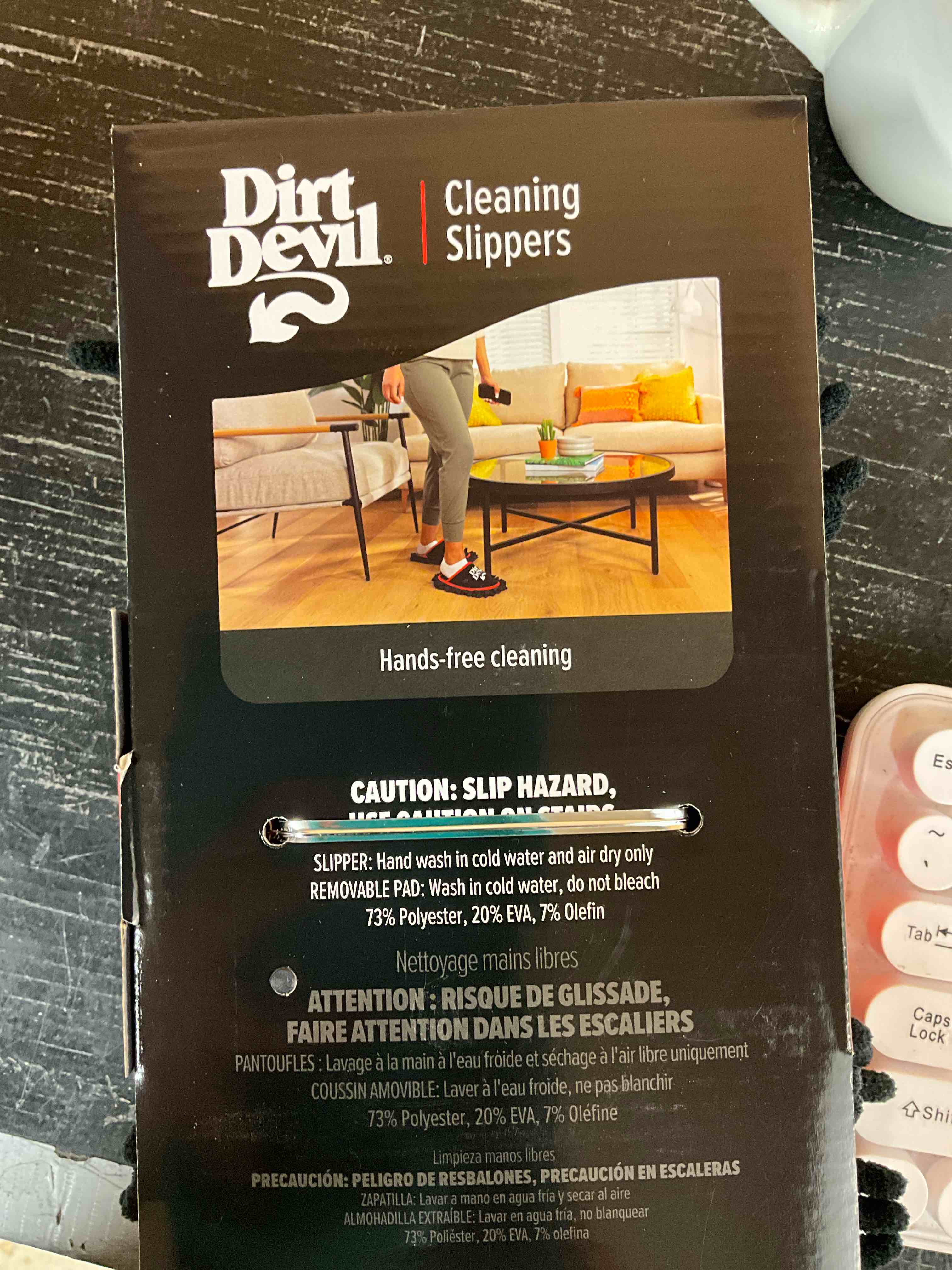 Condition photo showing New/Like New for Dirt Devil Microfiber Cleaning Slippers 1 pk
