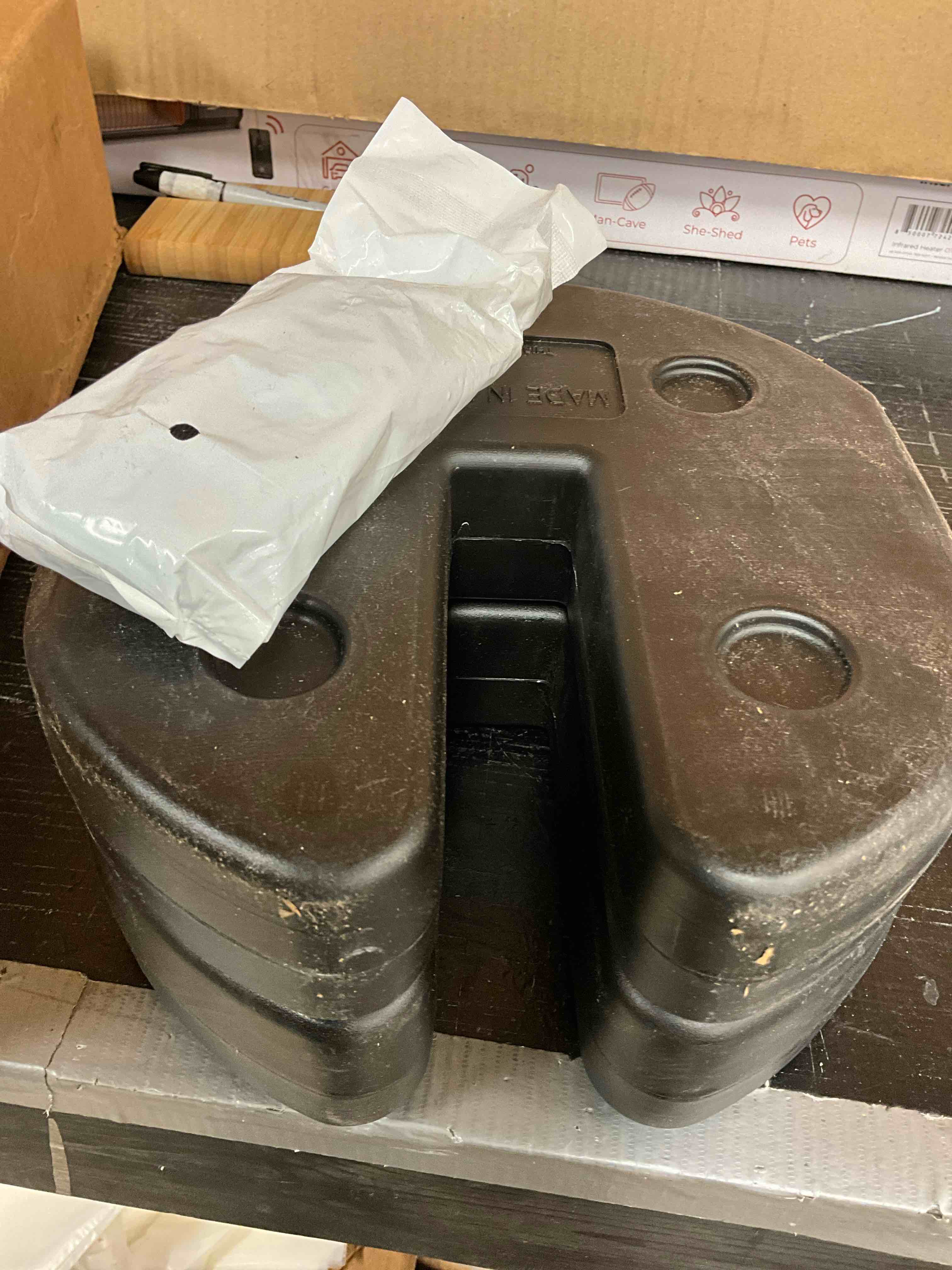 Condition photo showing Good Condition for Only 2 weights. Us Weight Tailgater Canopy Weights Set of 4, 10 lbs Weights