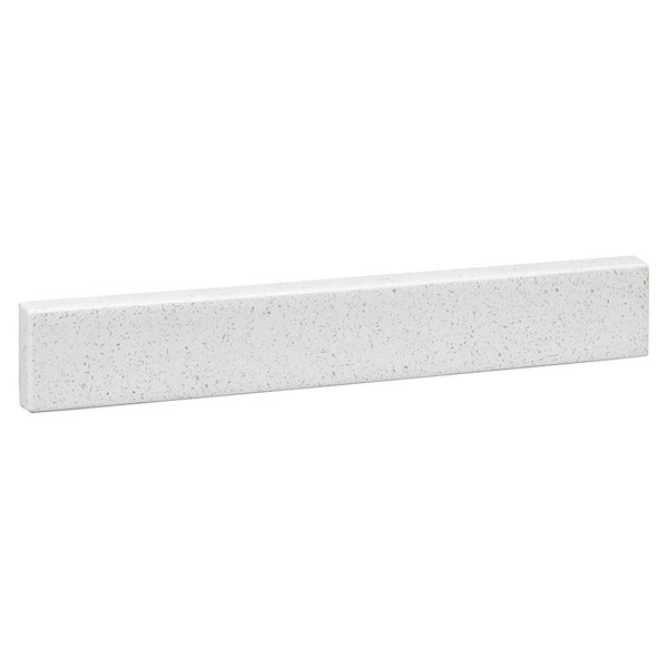 36.5 in. W Solid Surface Resin Vanity Backsplash in Arctic