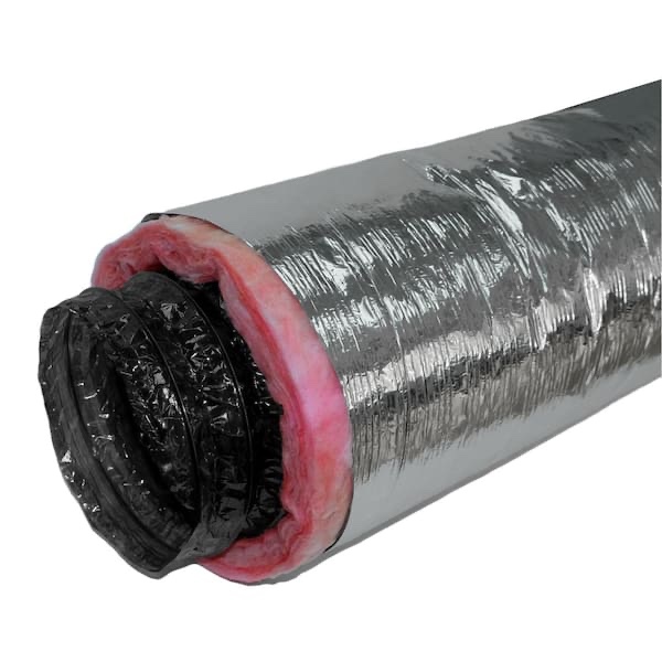 6in. x 25 ft. R6 Insulated Flexible Duct Silver Jacket