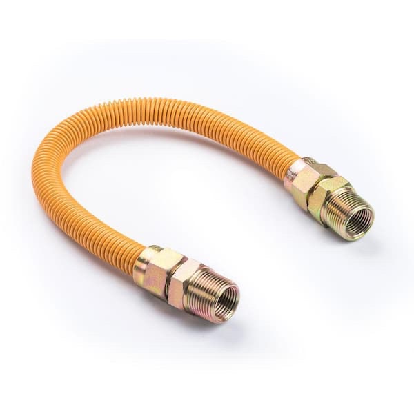 1/2 in. MIP x 1/2 in. MIP x 18 in. Coated Stainless Steel Gas Connector