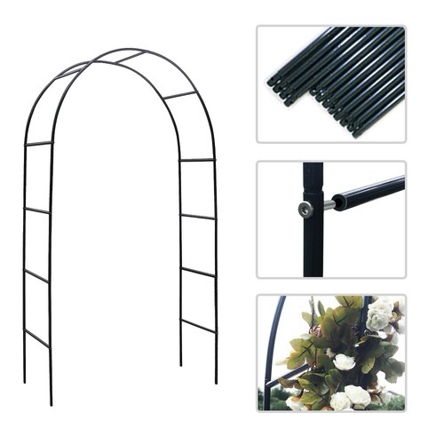 78"h x 45"w metal garden arch trellis; wedding arch,adjustable arbor trellis for garden climbing plants wedding