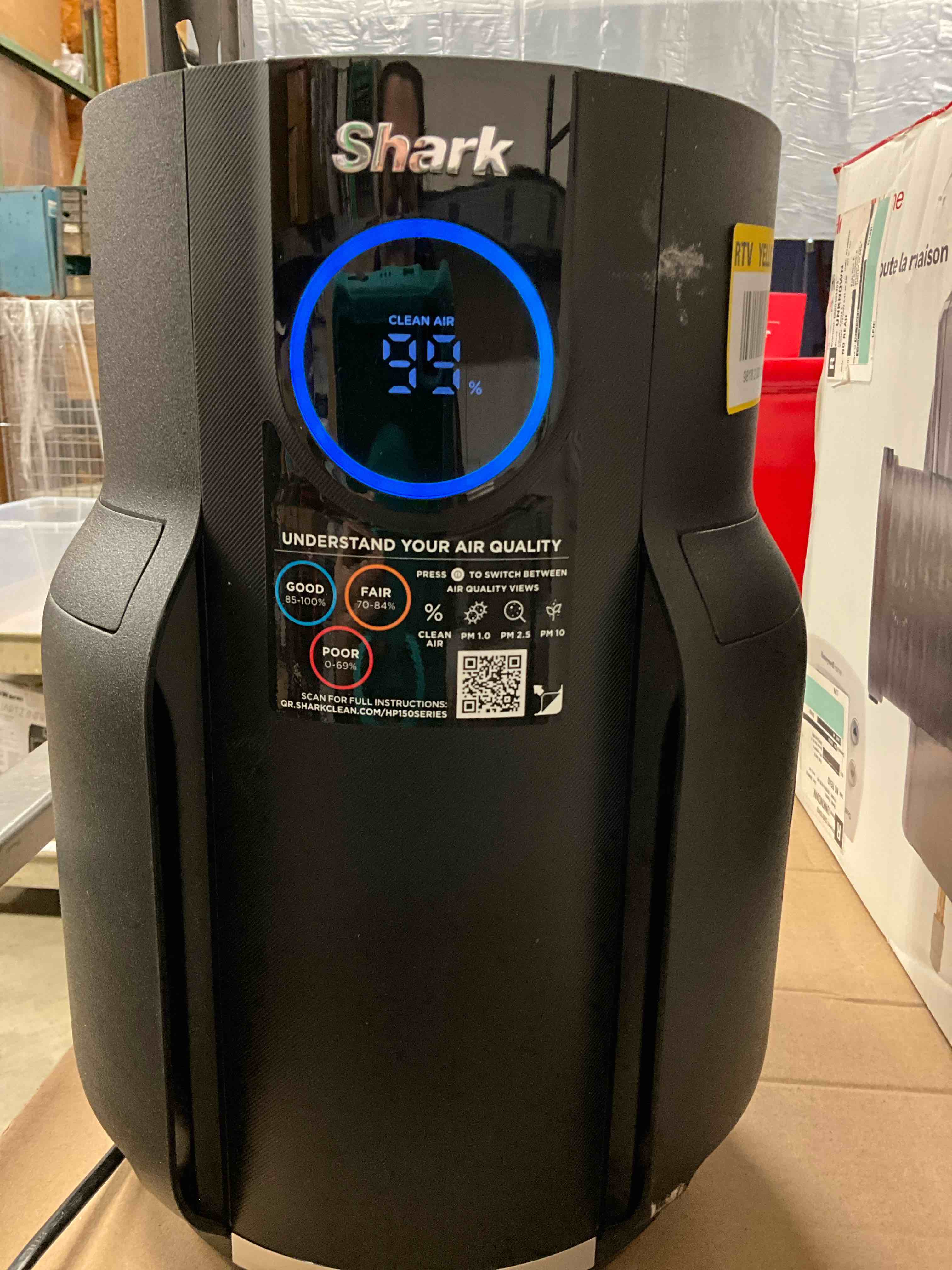 Condition photo showing Good Condition for Working Condition Verified, previously owned. NeverChange 650 sq.ft HEPA Filter Outlet Plug Air Purifier and Cleaner in Grey w/ Timer, for Dust, Smoke, Bedroom,Office