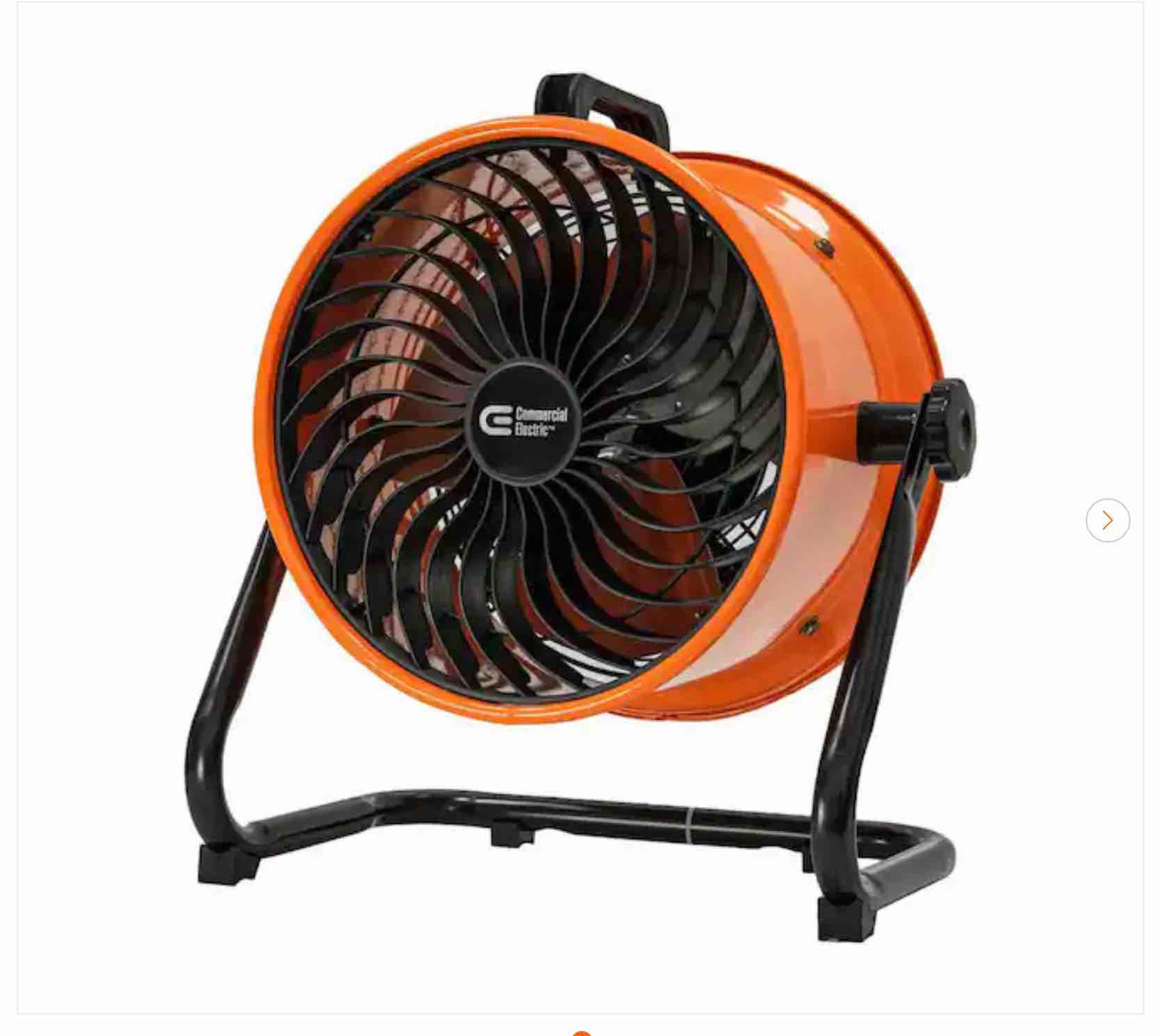 Working Condition Verified. 10 in. 3-Speed High Velocity Turbo Fan