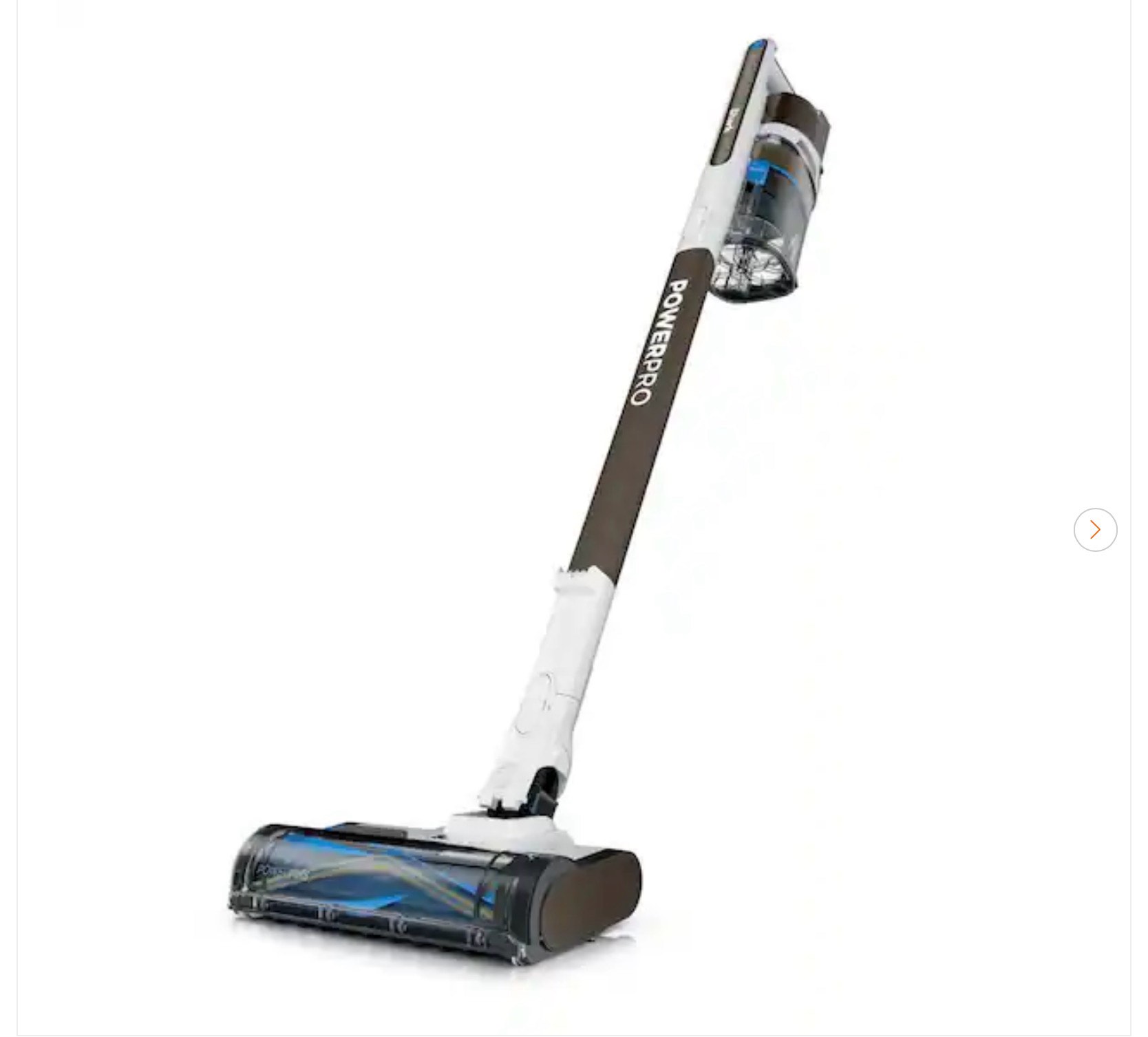 previously owned. working condition verified. powerpro bagless cordless hepa filter portable stick vacuum cleaner for multisurfaces, up to 50 min runtime in black