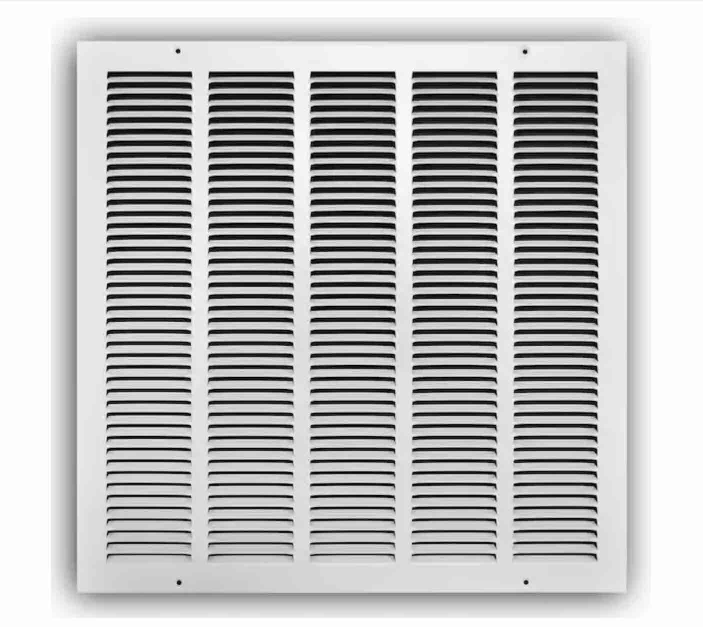 20 in. x 20 in. steel return air grille in white