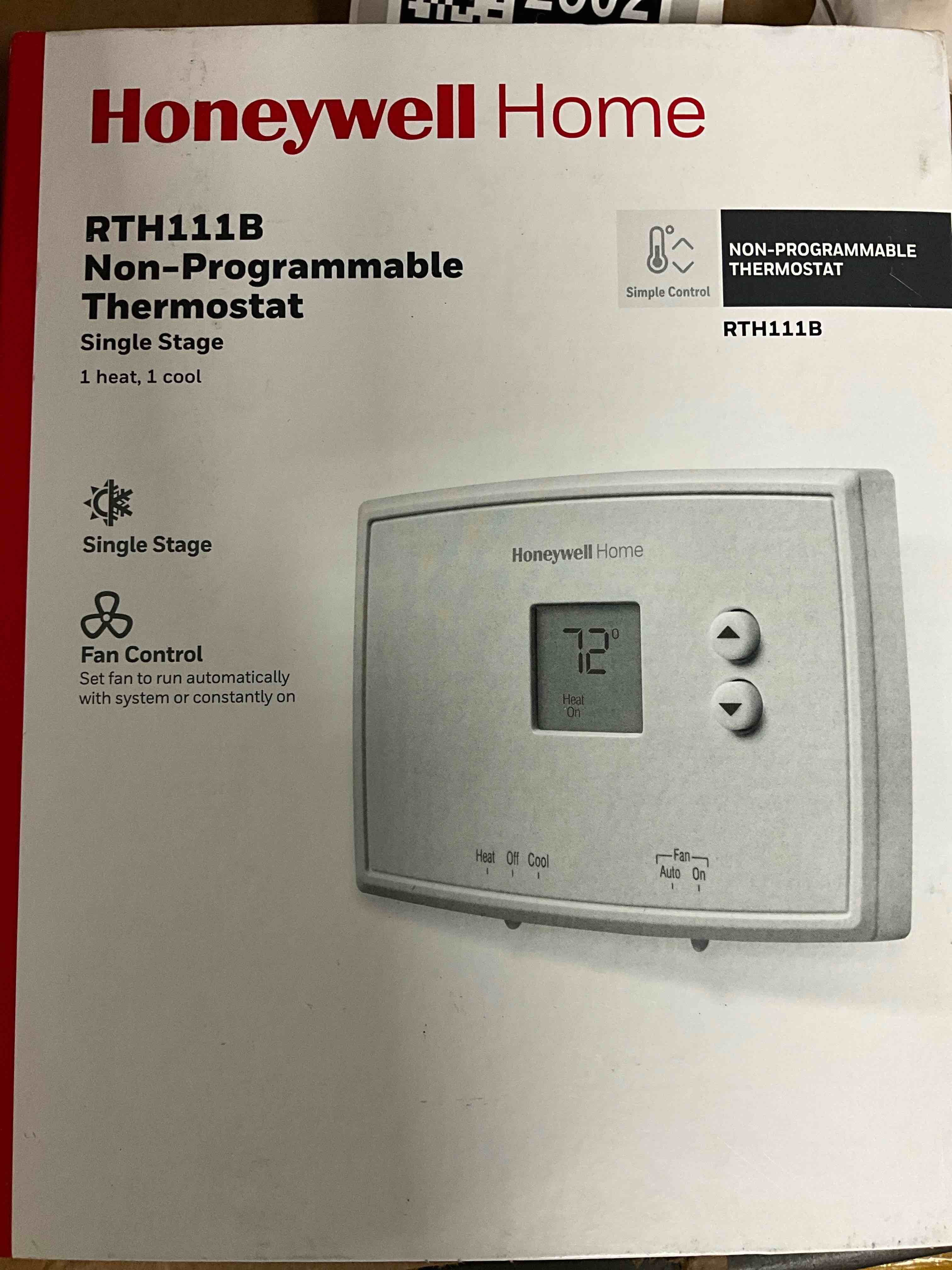 Condition photo showing Good Condition for no mounting screws. honeywell rth111b1016/a non-programmable thermostat