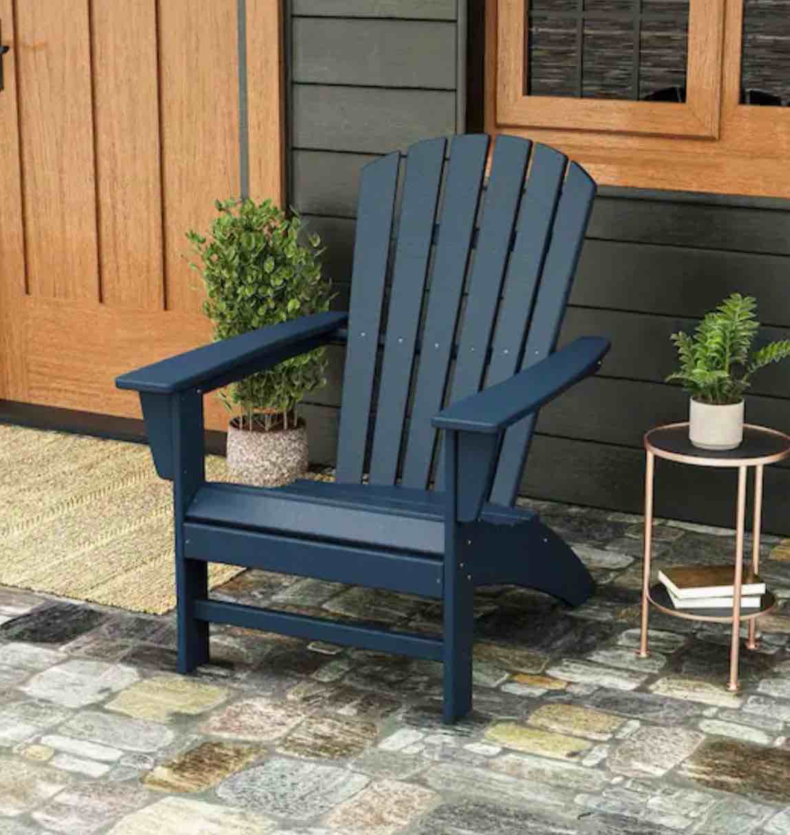grant park traditional curveback adirondack chair in navy