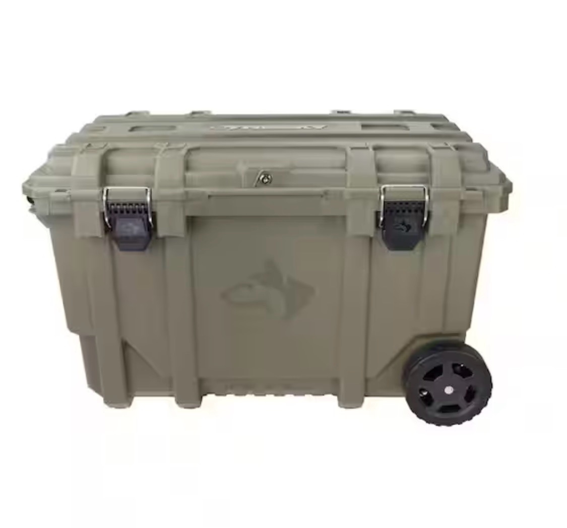 Army Green Large 37 in. Heavy Duty Rolling Toolbox with Tool Tray and Keyed Lock