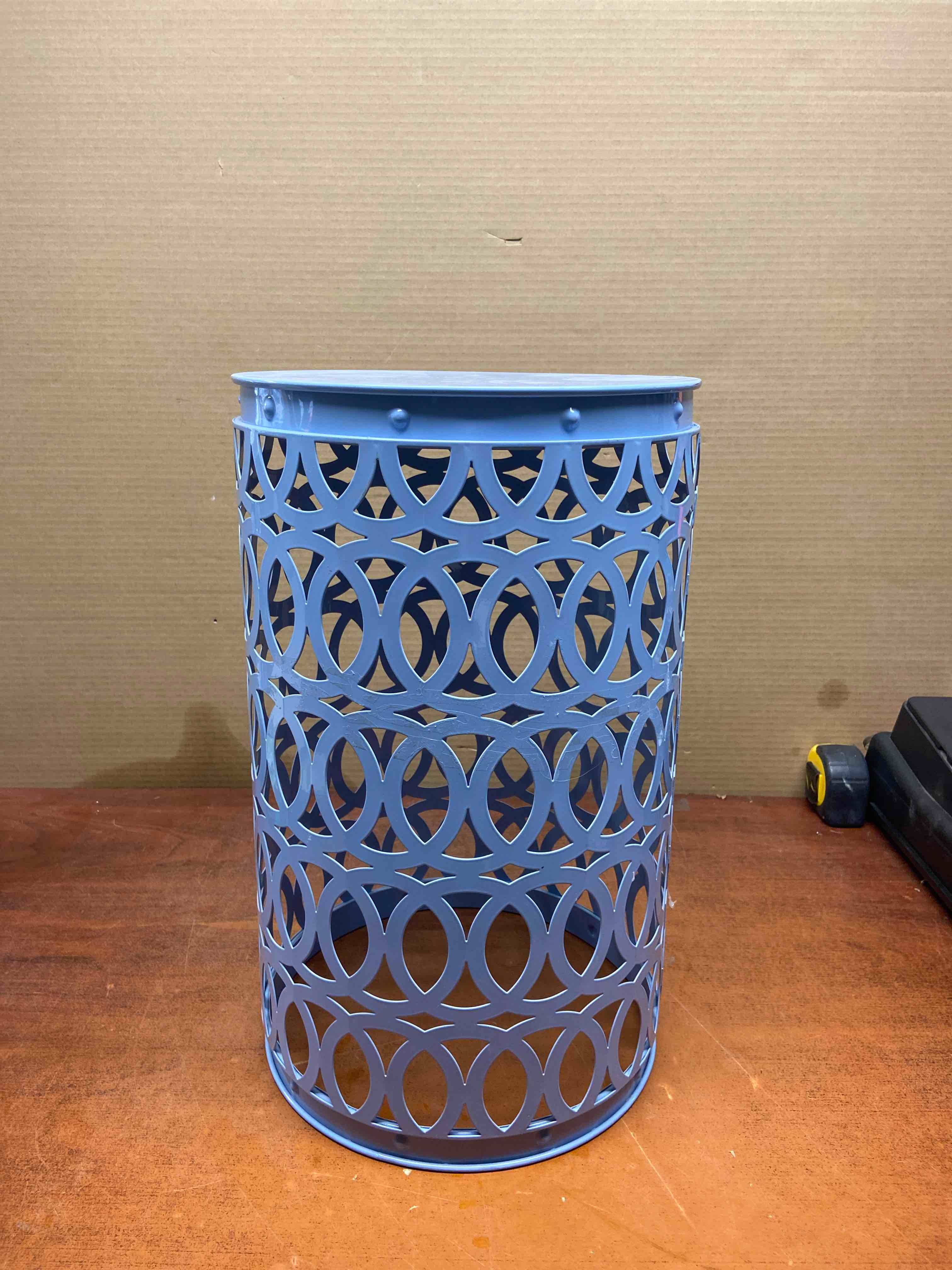 Surf blue outdoor garden stool 