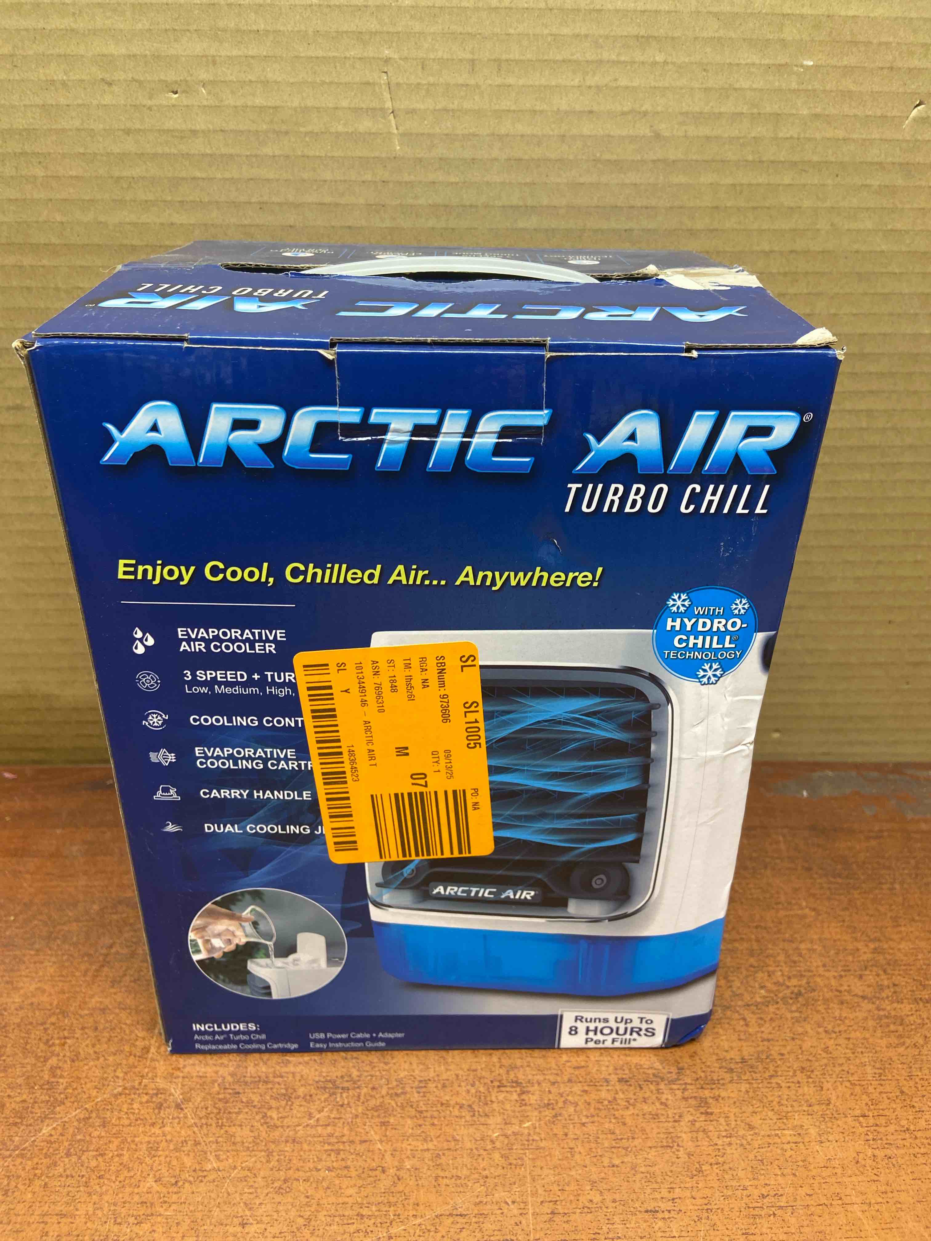 Turbo Chill Desktop Evaporative Space Cooler with LED Nightlight