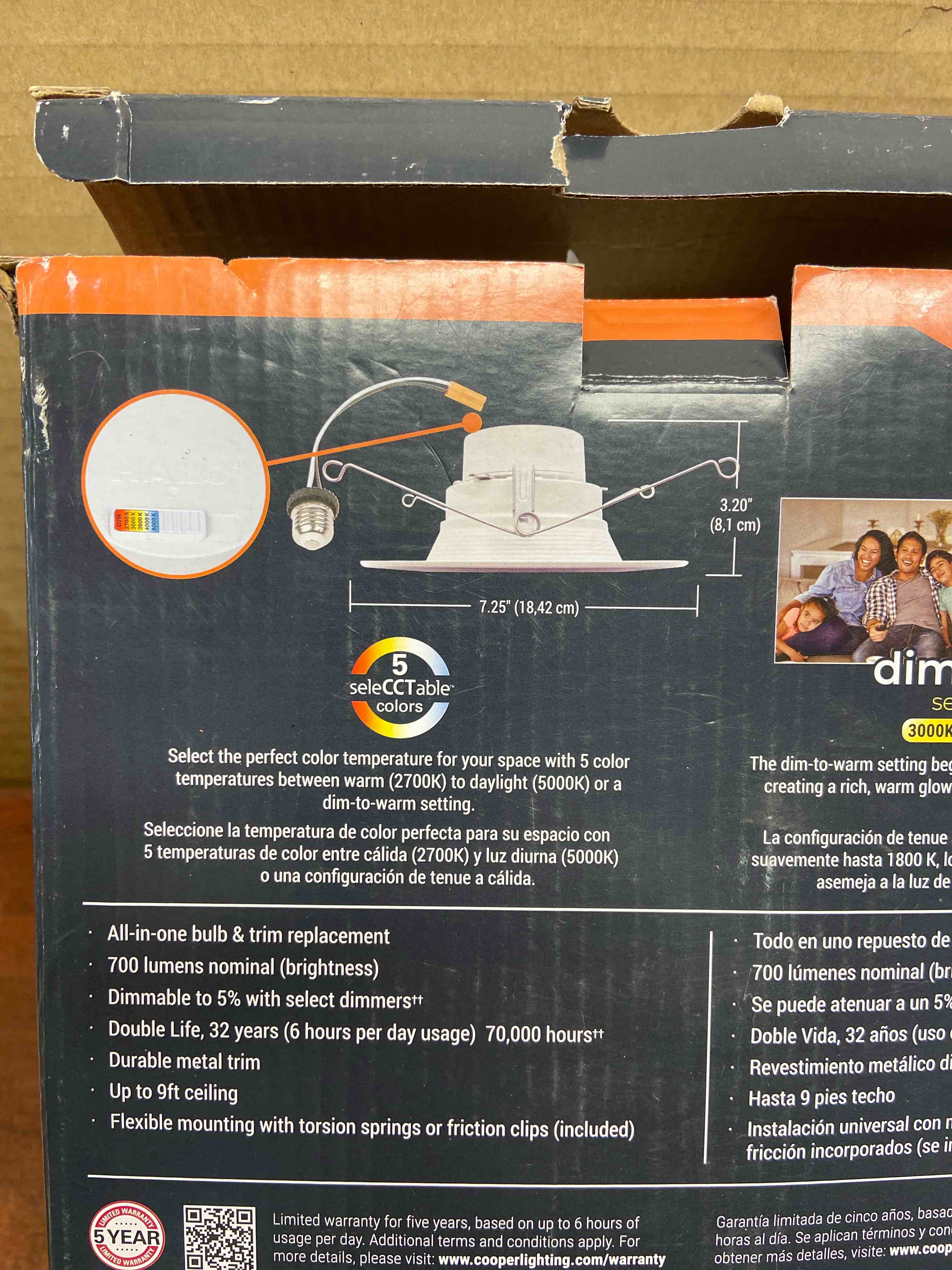 Condition photo showing New/Like New for cooper lighting rl56069fsd2w1ewh 0.312 in. recessed led retrofit module downlight