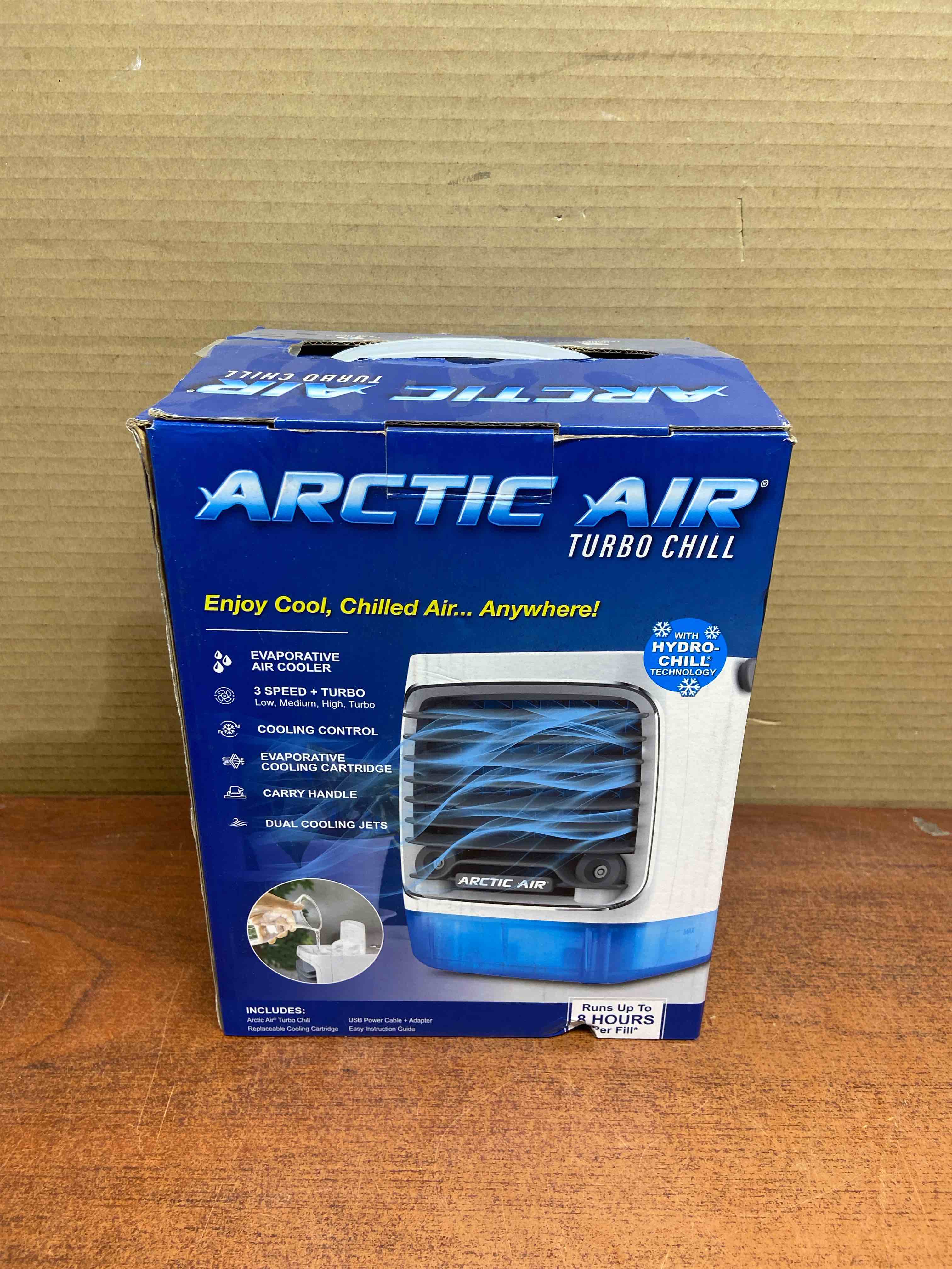 Turbo Chill Desktop Evaporative Space Cooler with LED Nightlight