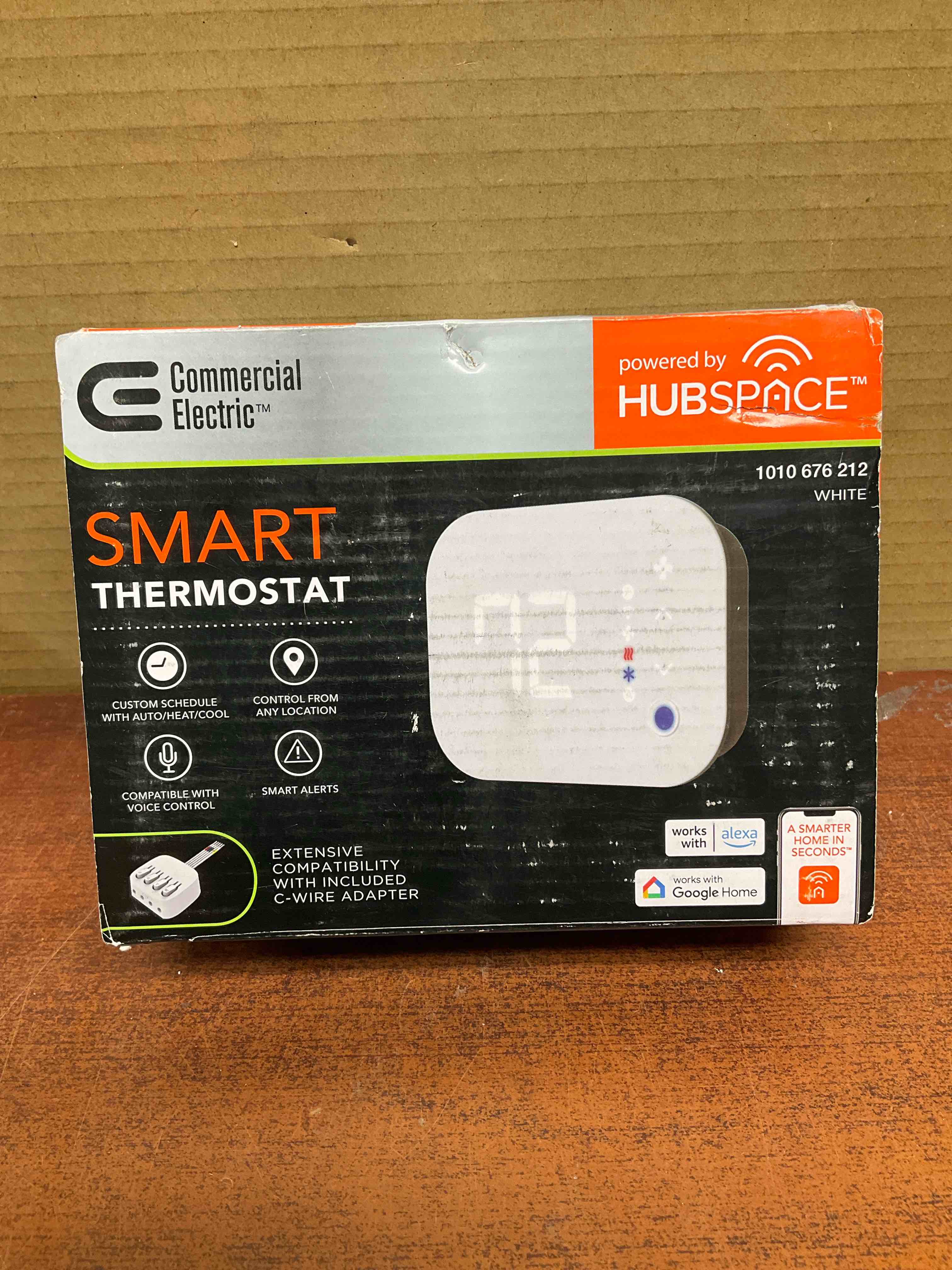 wi-fi and bluetooth enabled smart programmable thermostat with schedules powered by hubspace