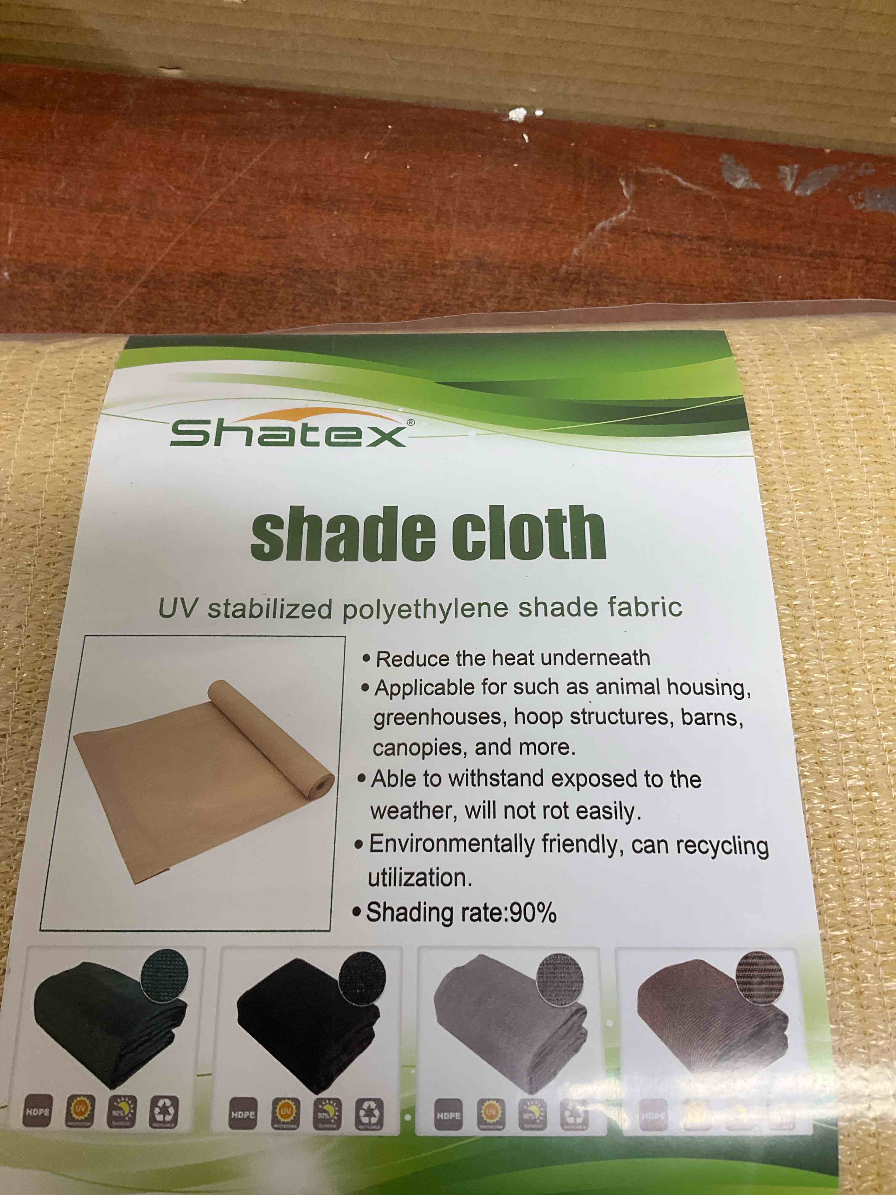 Condition photo showing New/Like New for shatex shade cloth uv stabilized polyethylene fabric 8’x10’