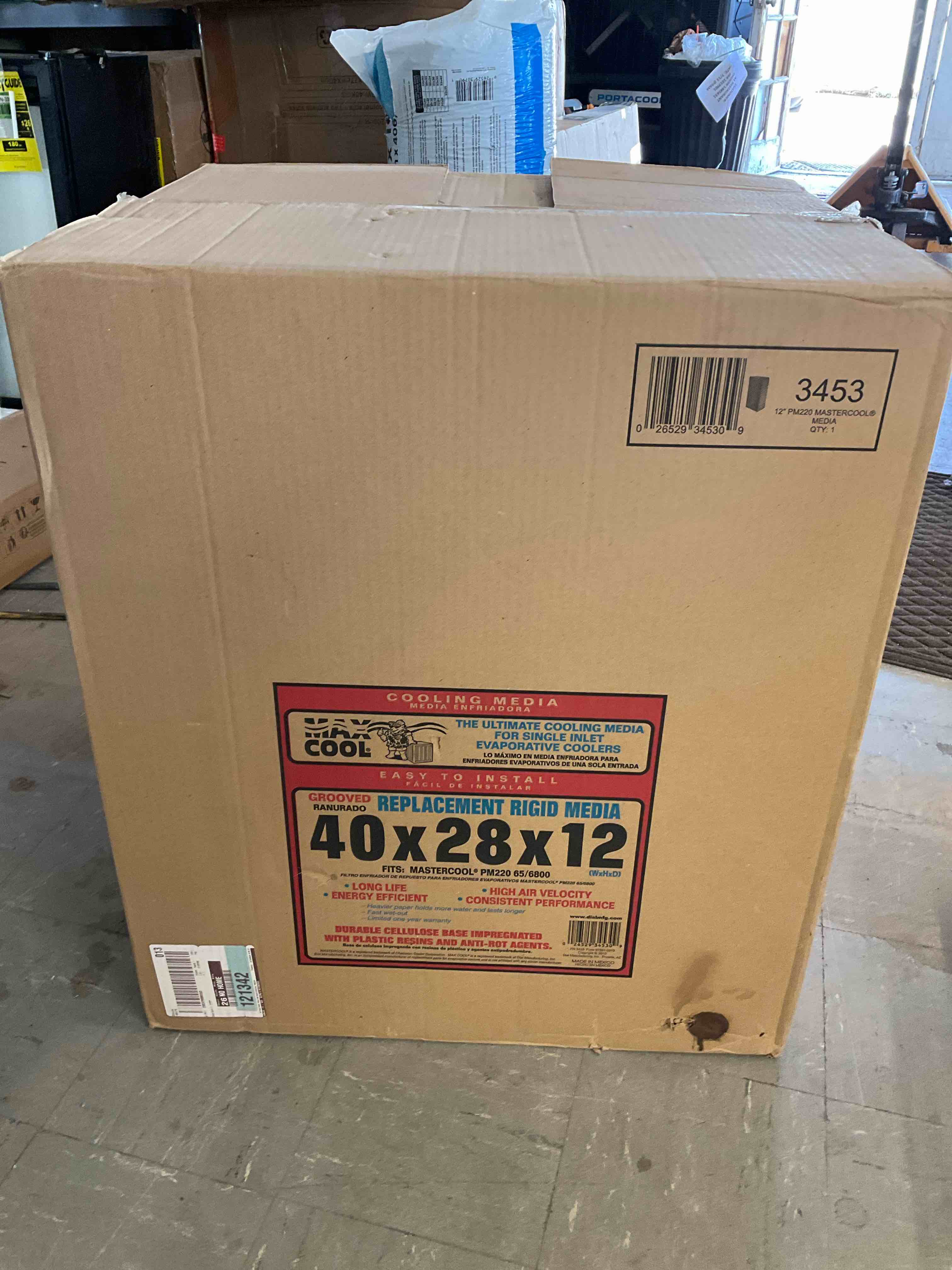 Condition photo showing New/Like New for dial manufacturing 3453 evaporative cooler pad rigid media 40 x 28 x 12 in. - quantity 1