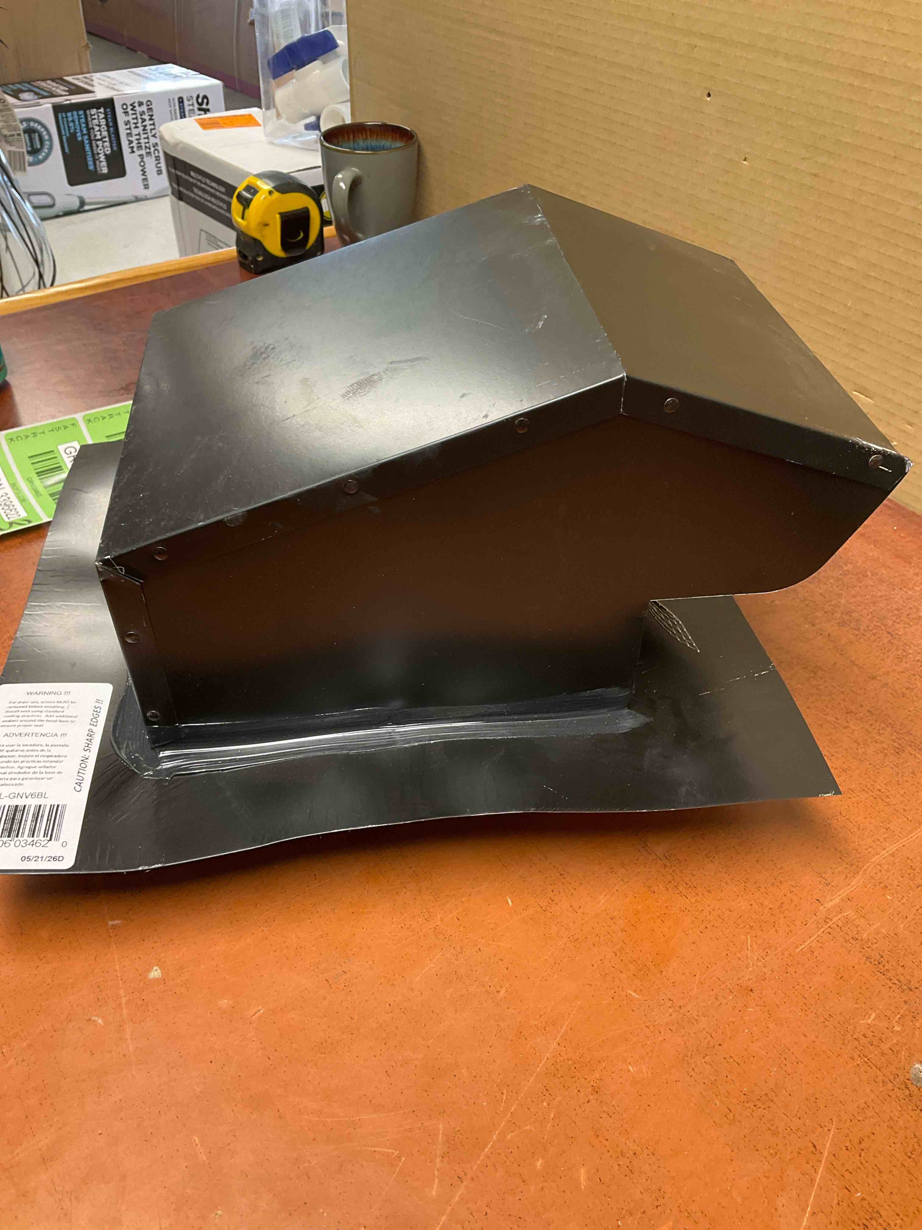 Condition photo showing Good Condition for master flow 6 in. goose neck vent roof cap in black