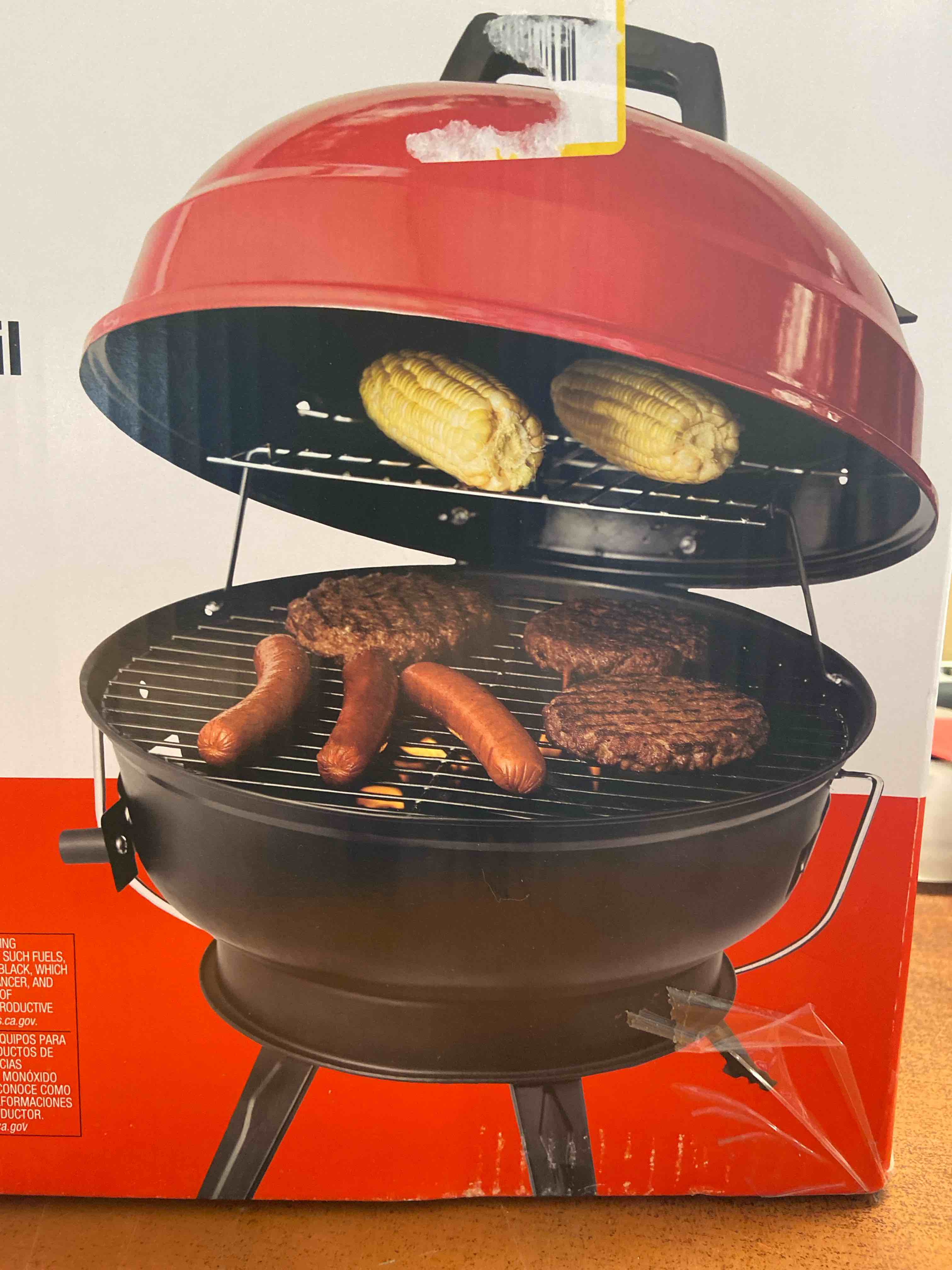 14 in. Portable Charcoal Grill in Red CBT1702HDR