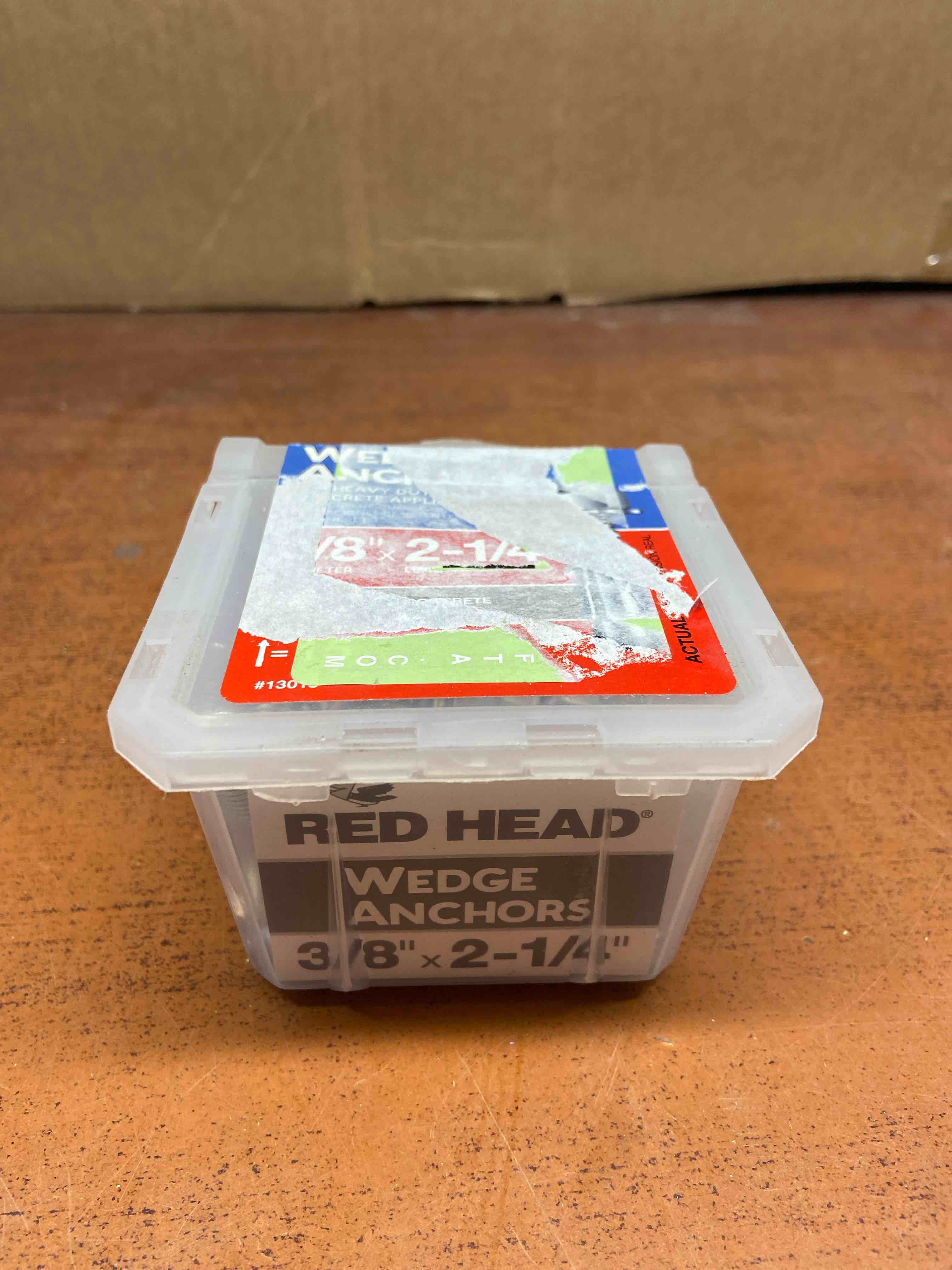 = Lot of 3 Red Head Wedge Anchors 3/8" Dia x 2-1/4"L 15 Pieces Per Box 13015