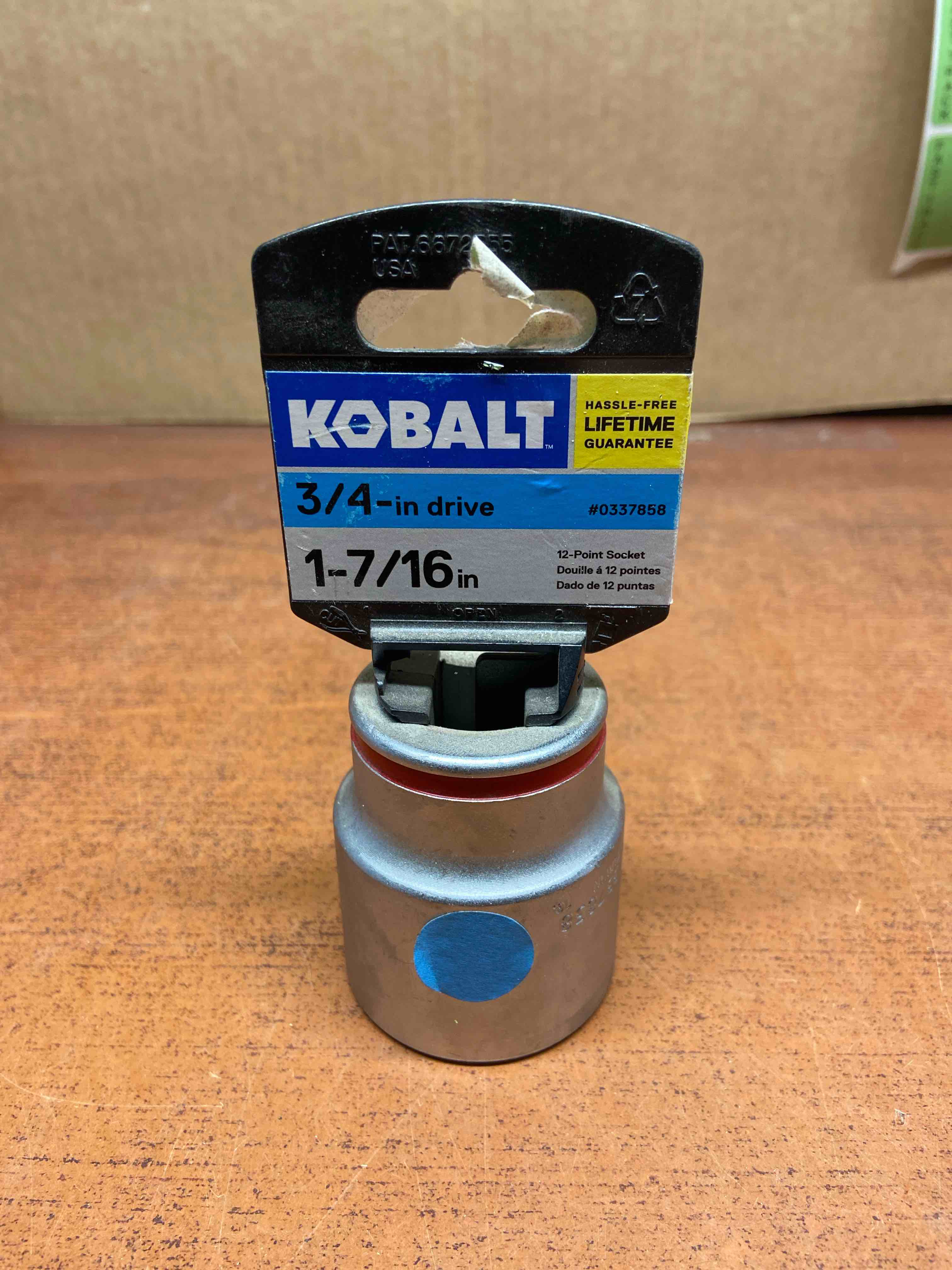  Kobalt 3/4'' Standard Drive 12-point 1-7/16'' Shallow Socket