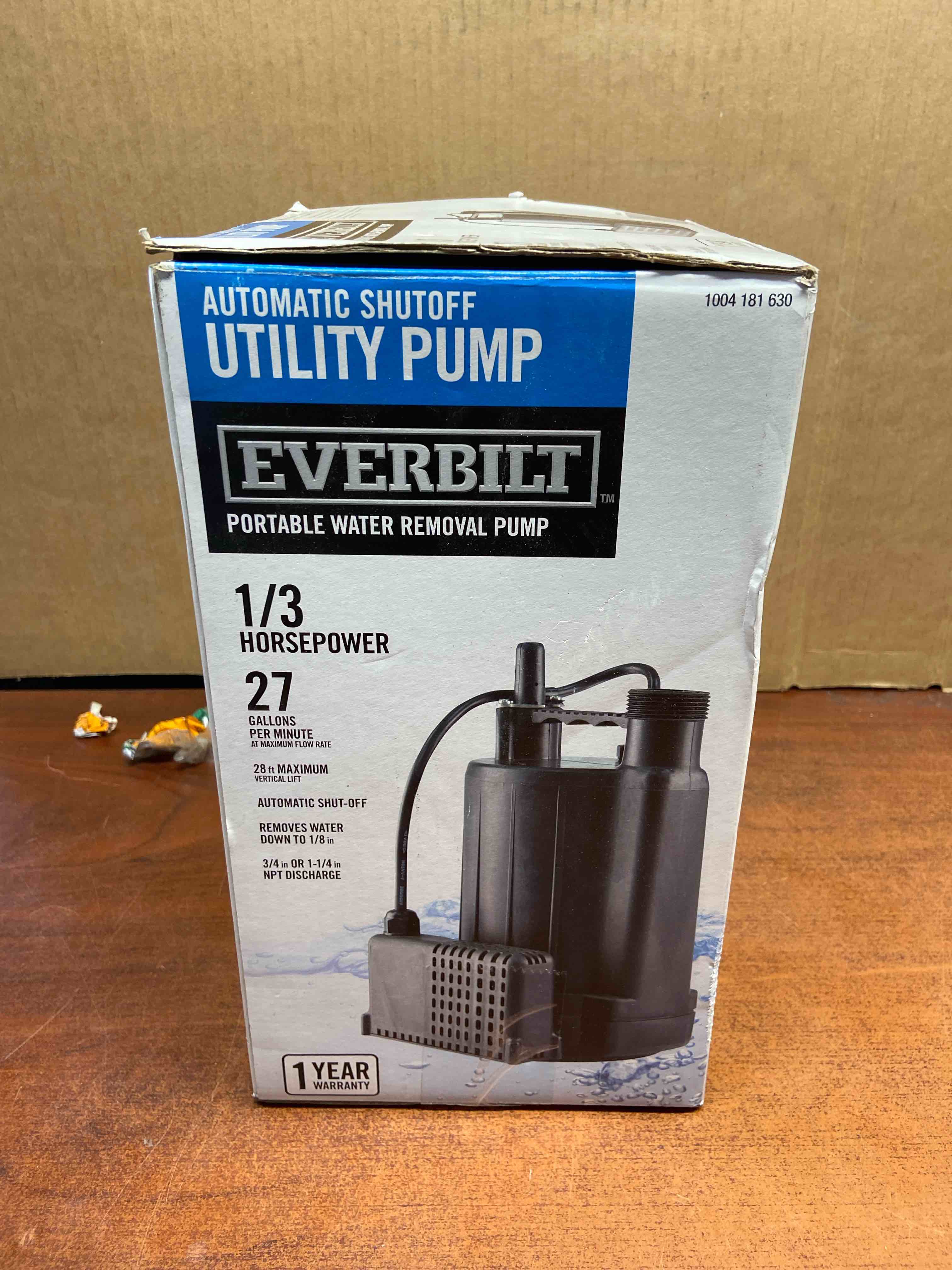 Everbilt 1/3 HP Automatic Utility Pump