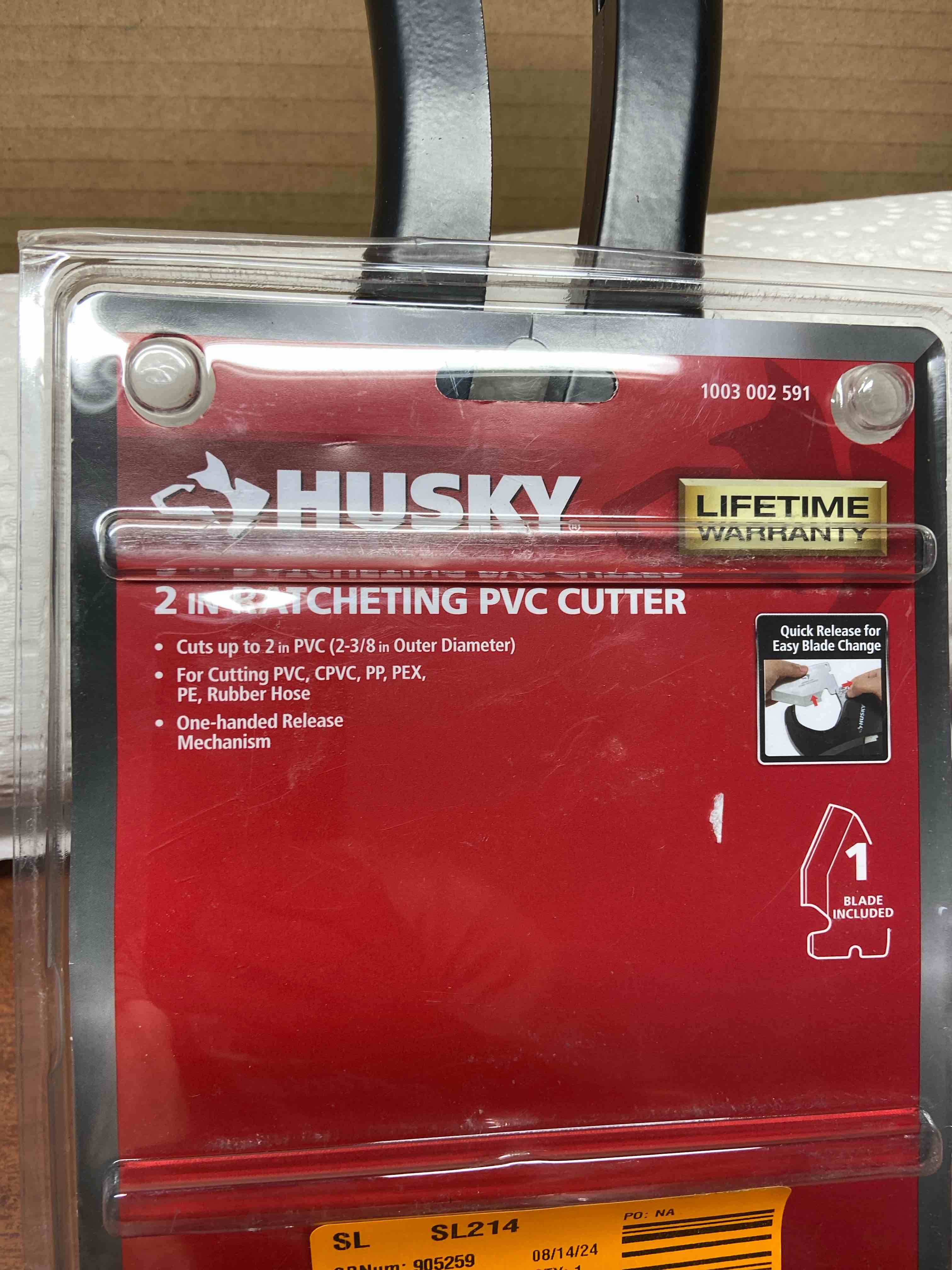 Husky 2 in. Ratcheting PVC Cutter