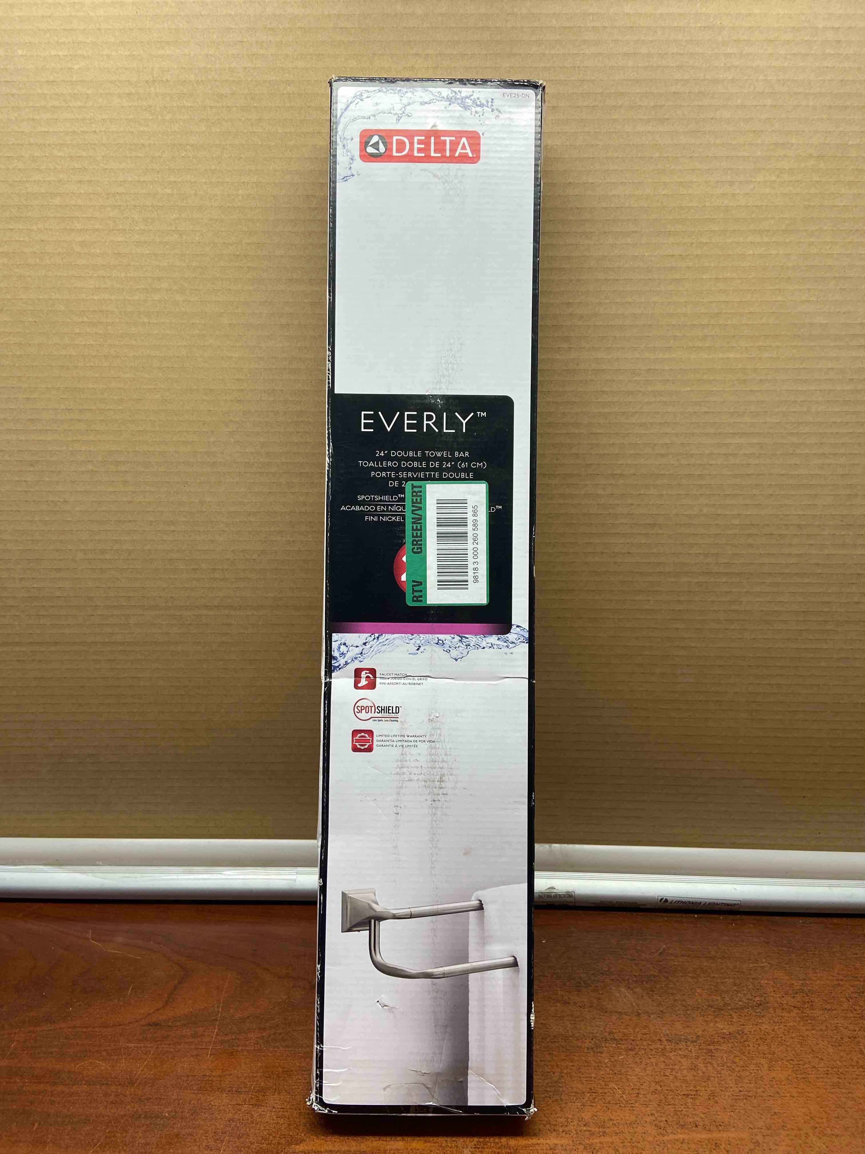 Delta EVE25-BN Everly Bath 24 Double Towel Bar Brushed Nickel Finish