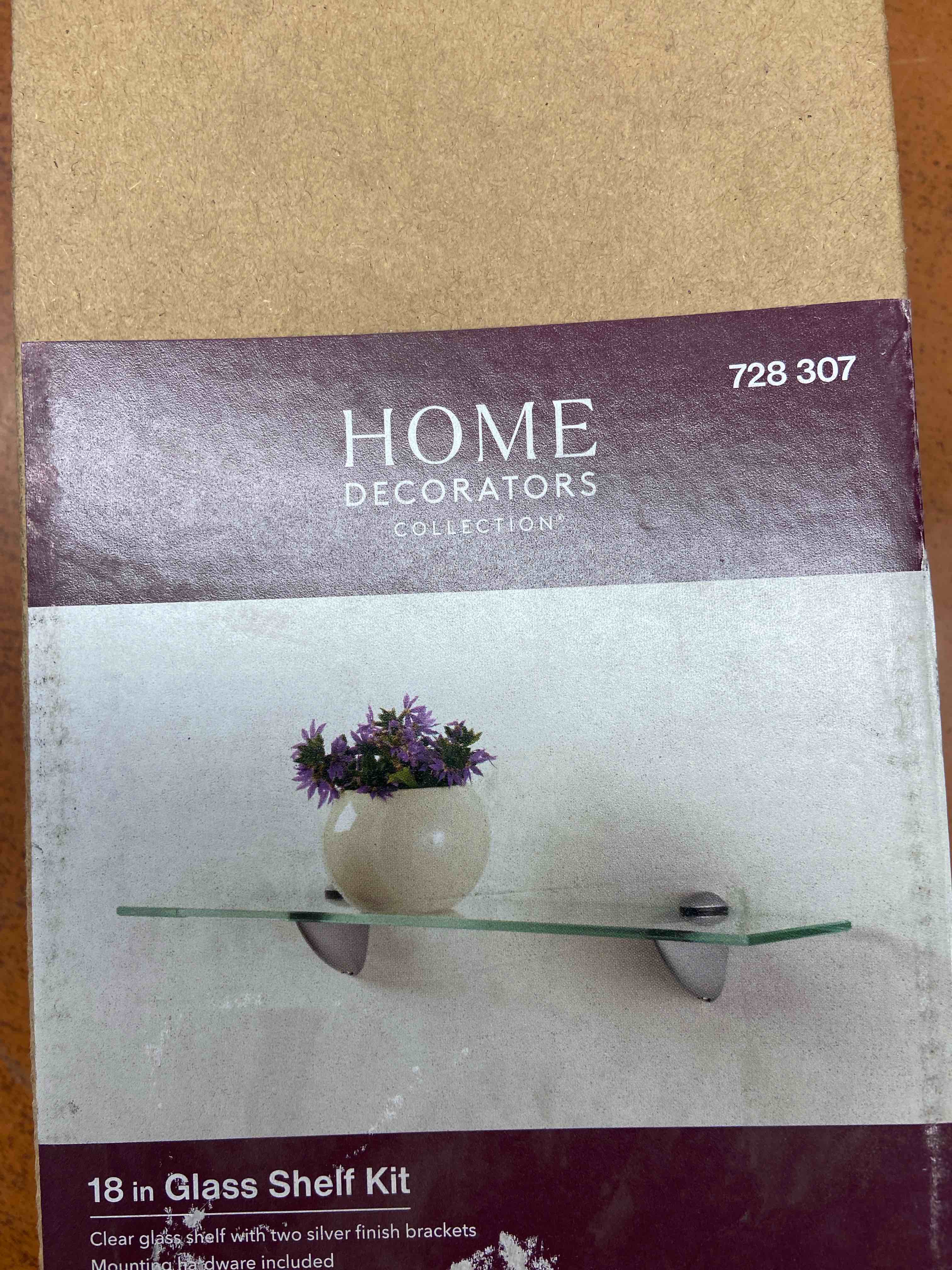 LTL Home Products HDCL418 18 x 4 in. Wallscapes Clear Glass Shelf Kit