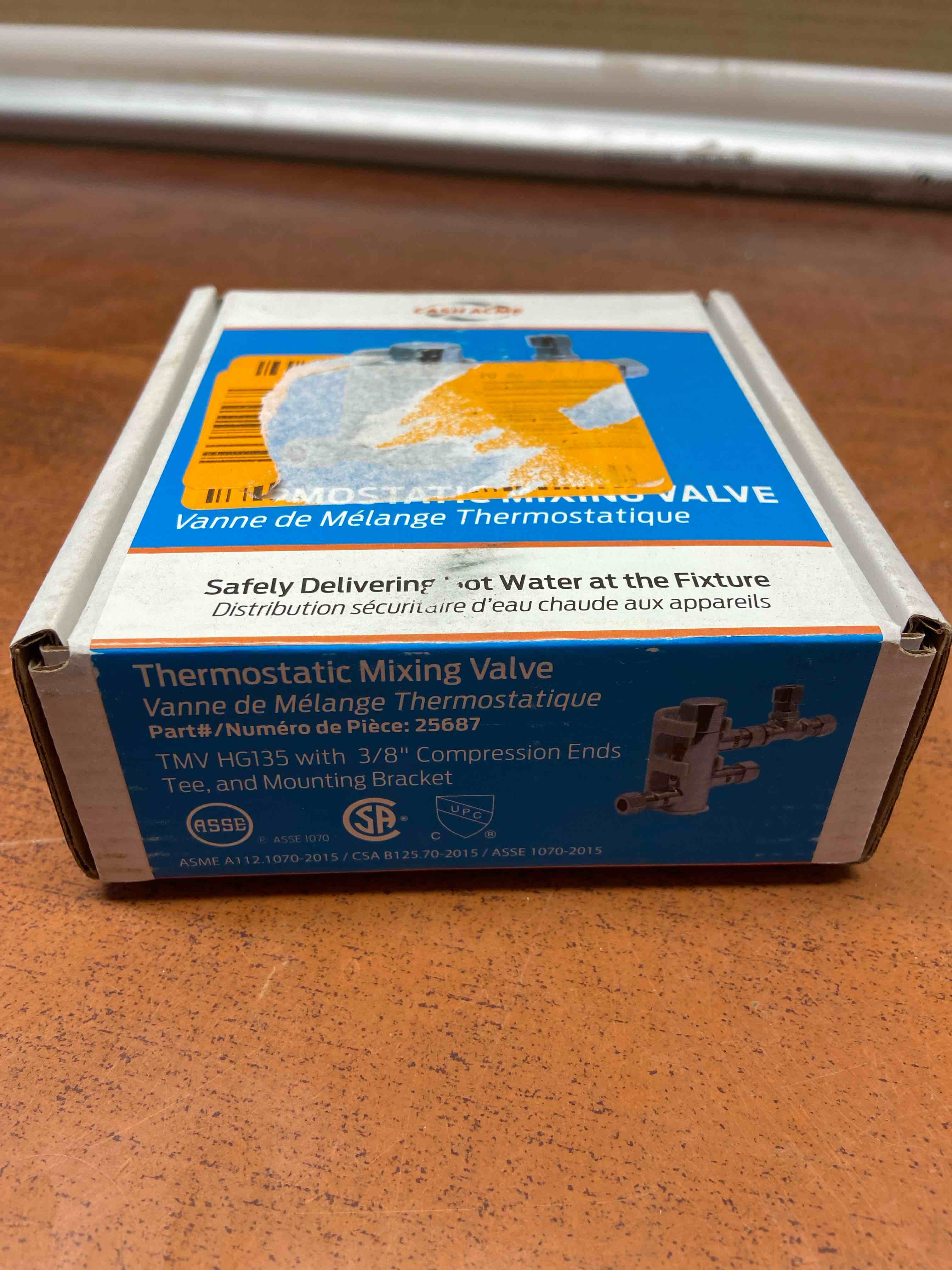 3/8 in. Compression HG-135 Thermostatic Mixing Valve with Compression Tee