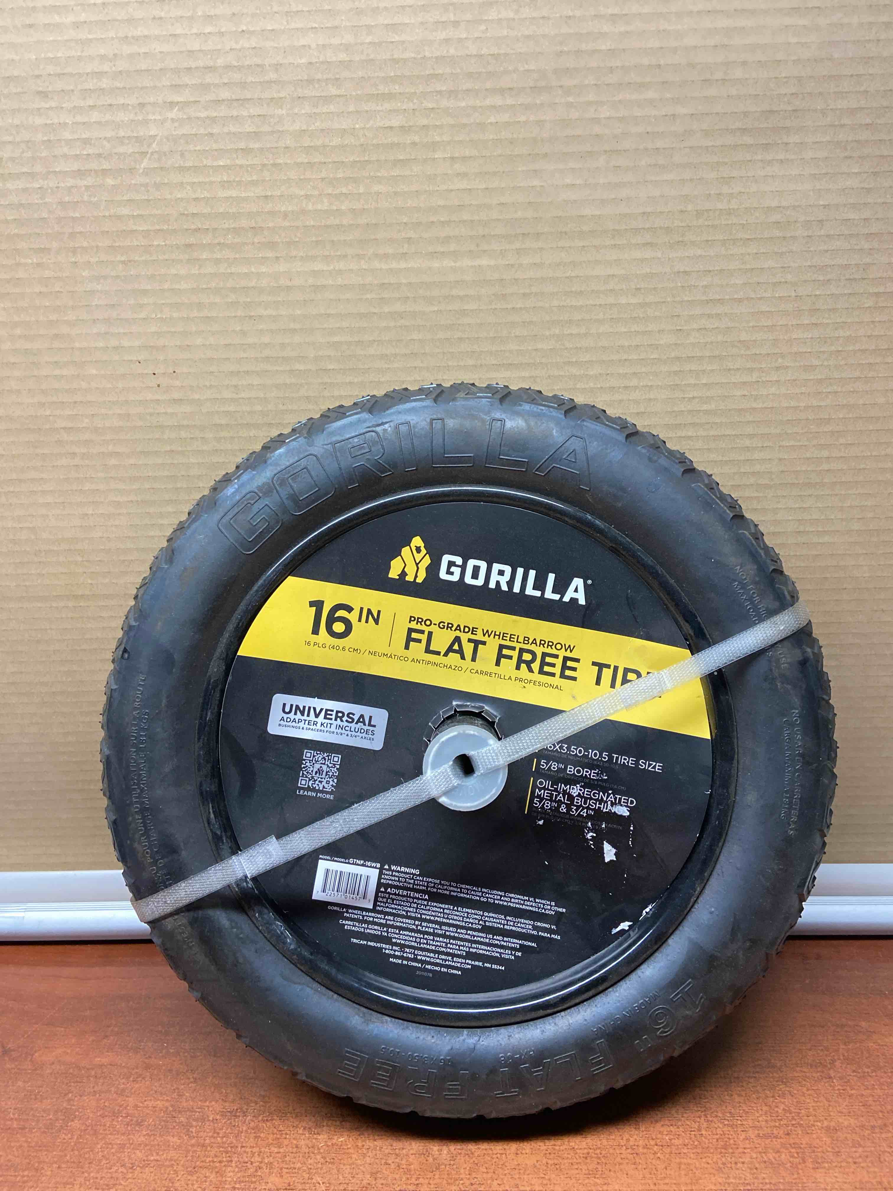 16 in. Flat Free Universal Wheelbarrow Tire