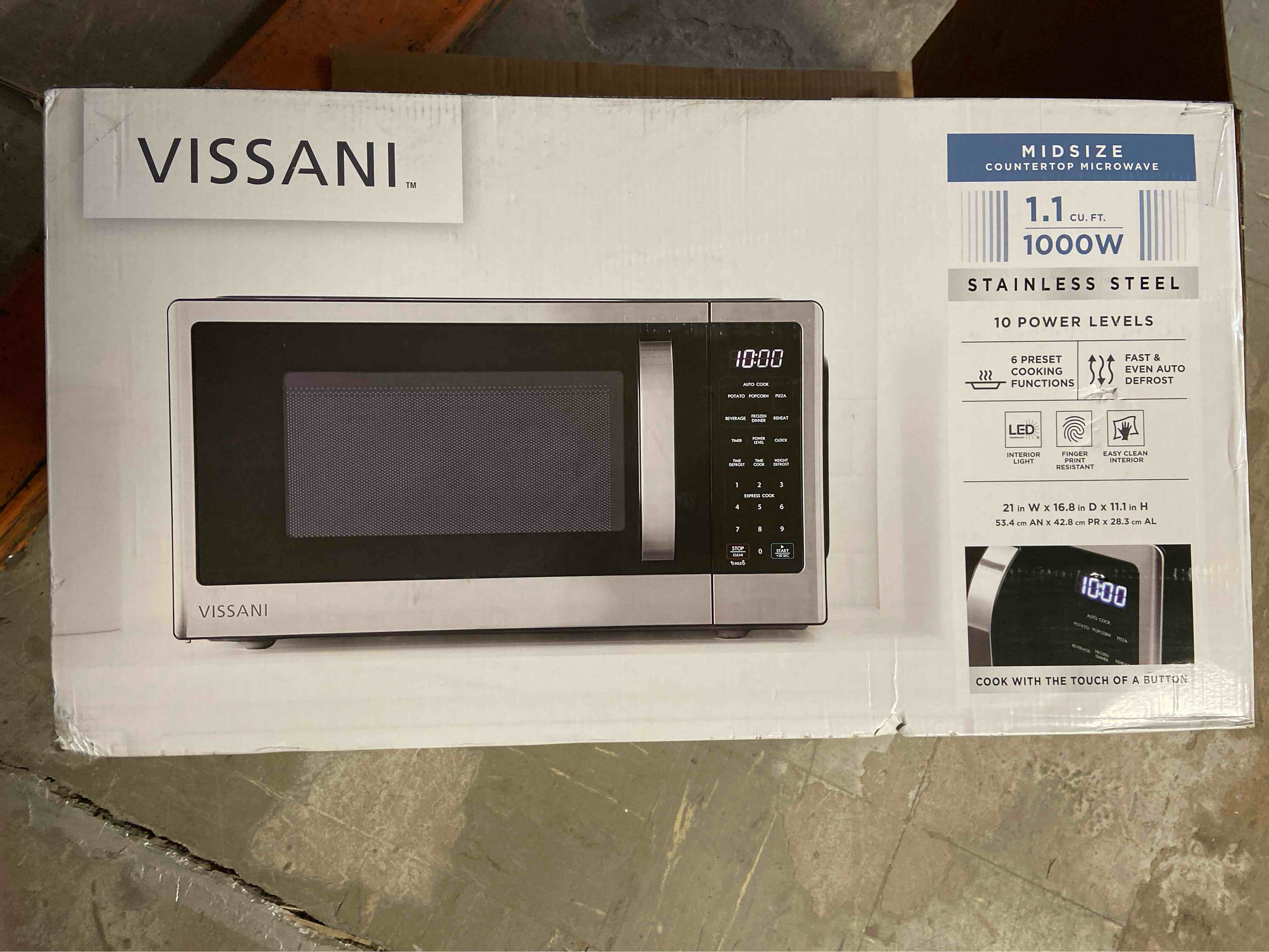 1.1 cu. ft. Countertop Microwave in Fingerprint Resistant Stainless Steel