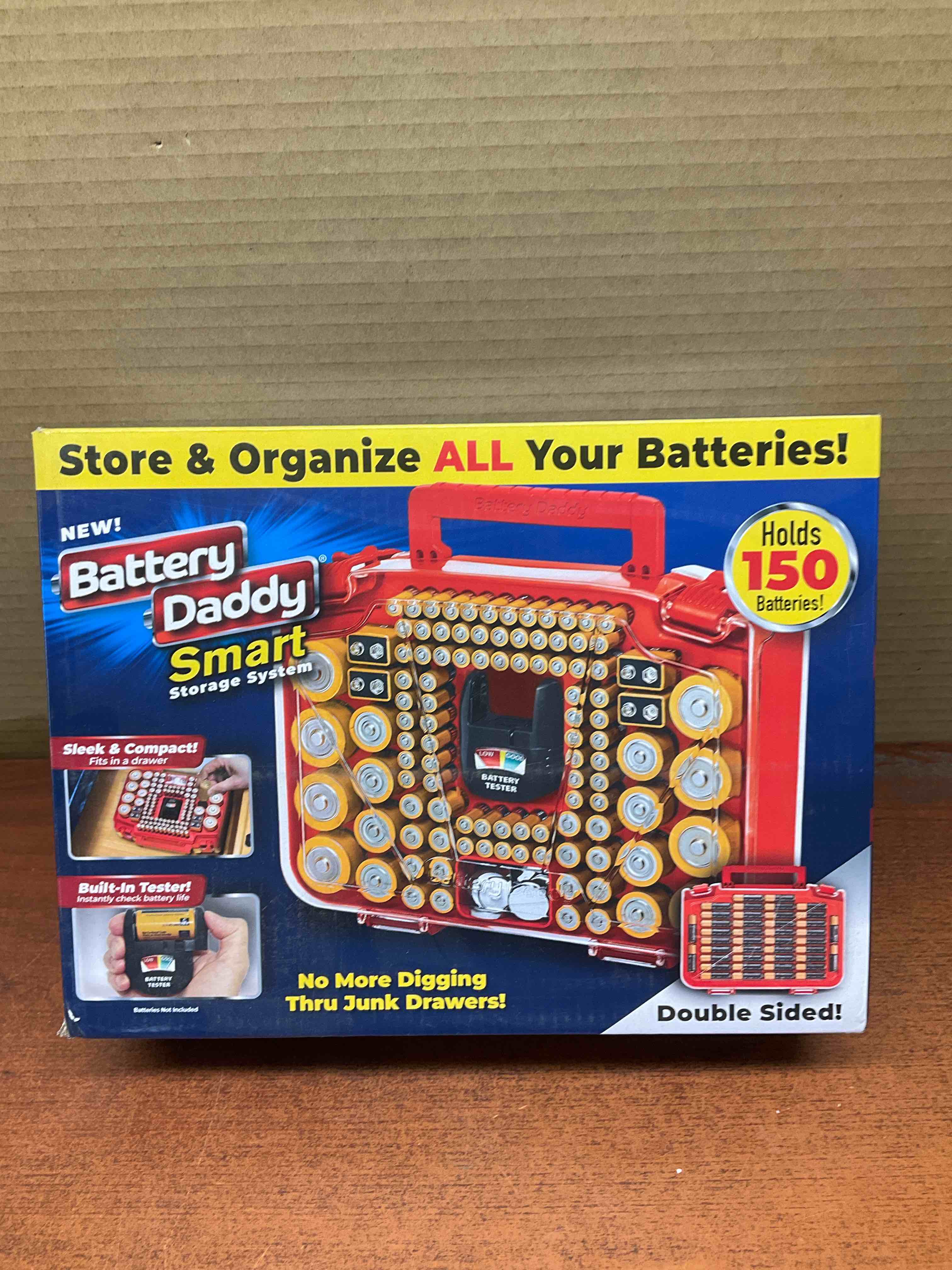 Ontel Battery Daddy Smart  Battery Storage System with Built in Battery Tester to Hold Various Sizes Batteries